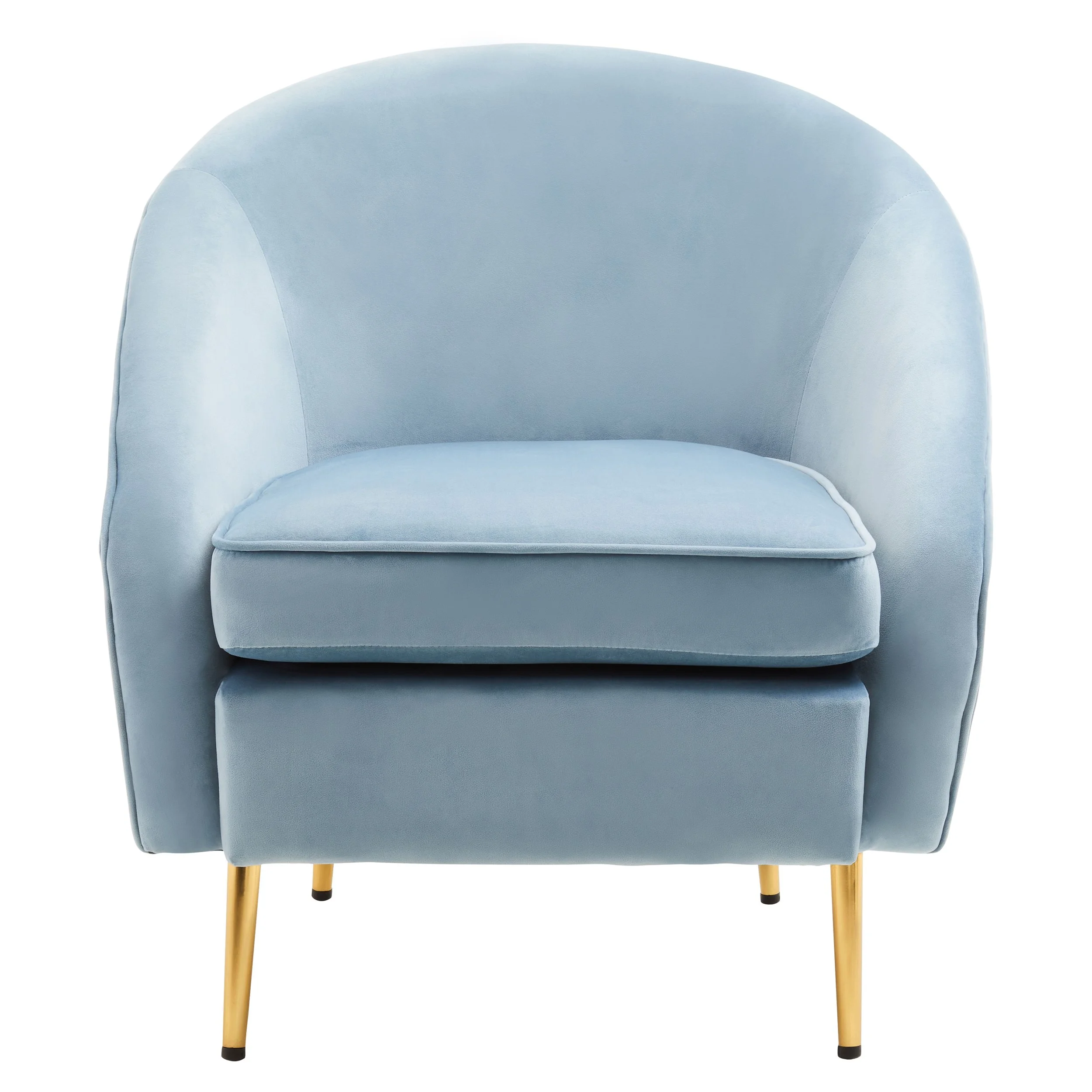 Capri Aqua Blue Velvet Armchair