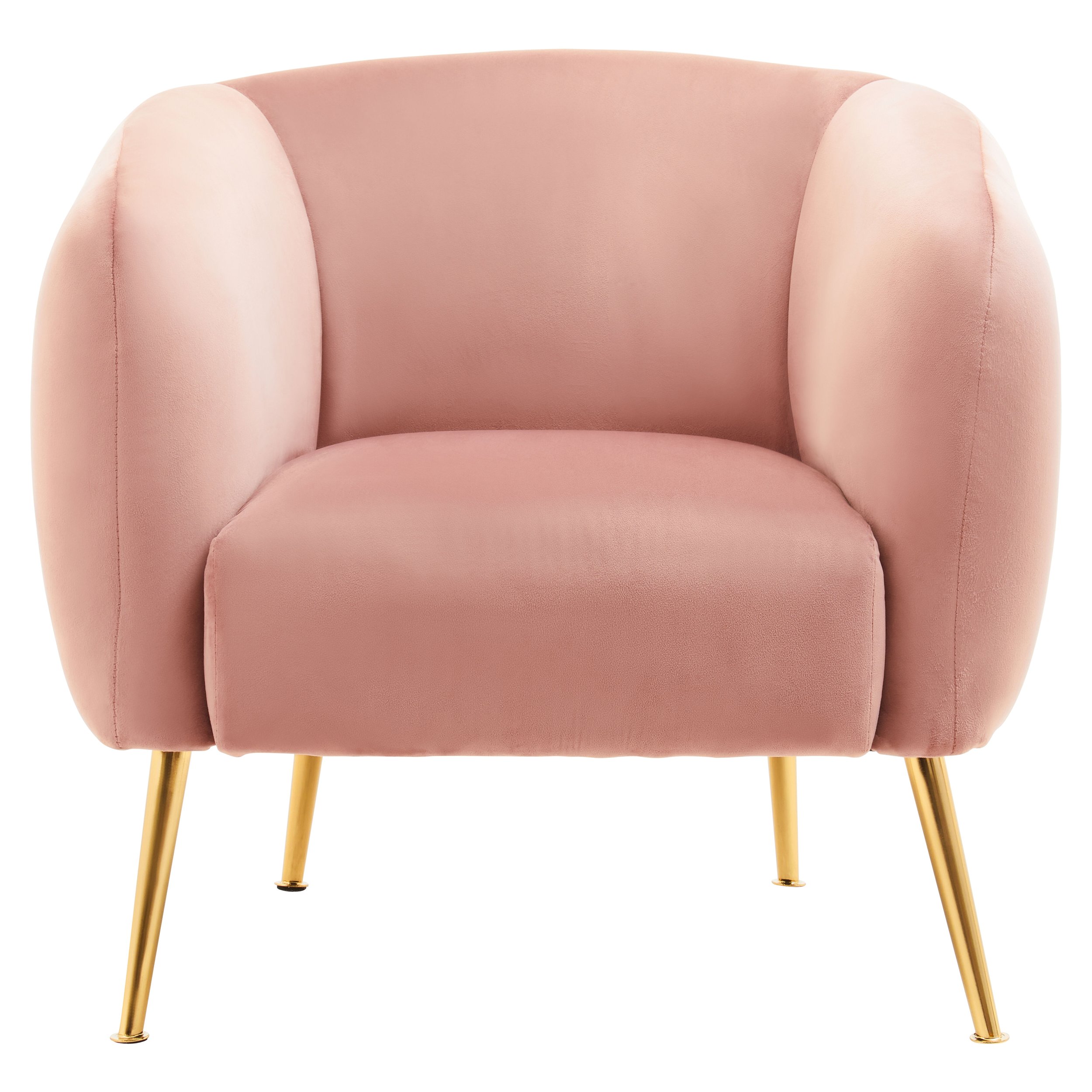 Bologna Seamless Pink Velvet Armchair