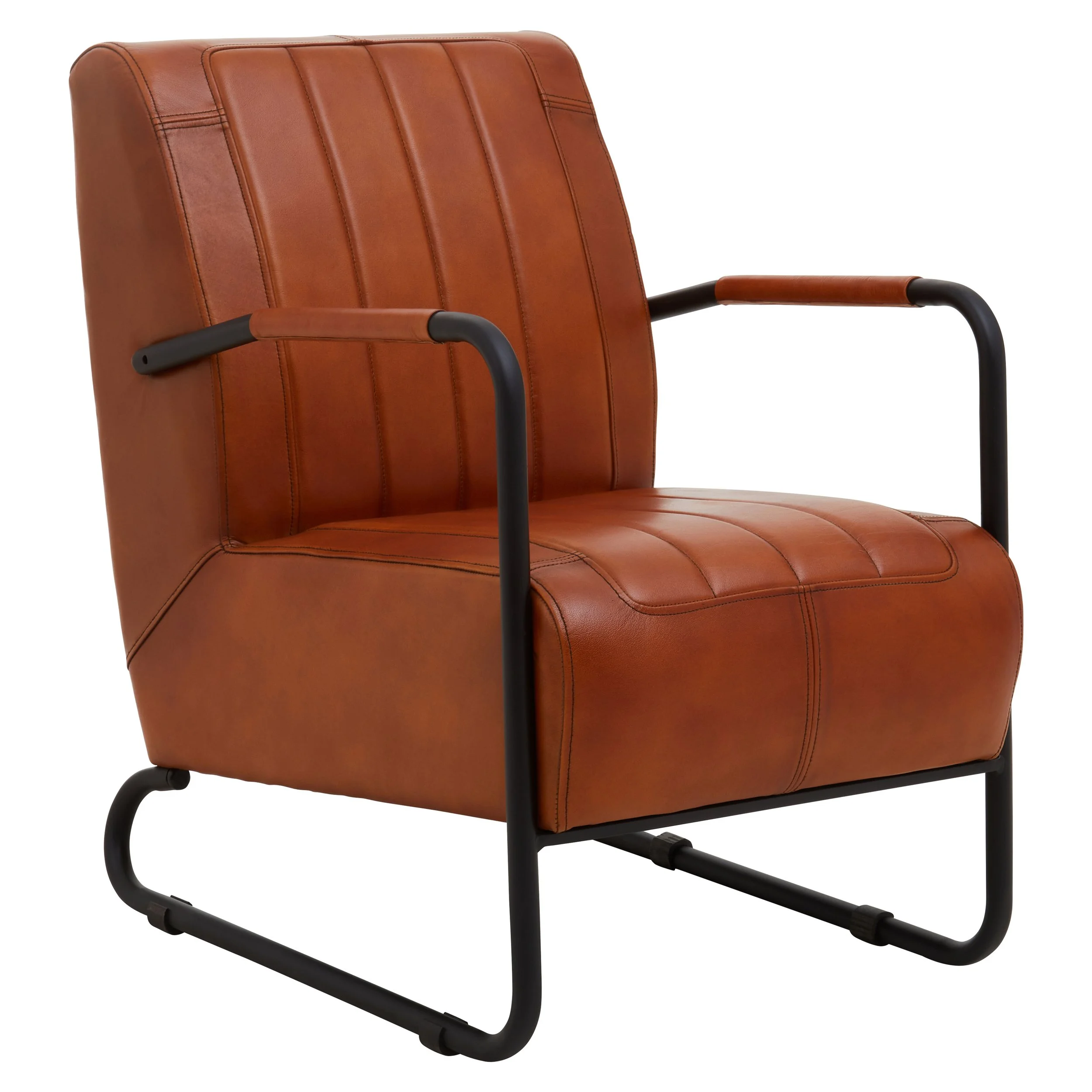 Dallas  Tan Leather Armchair