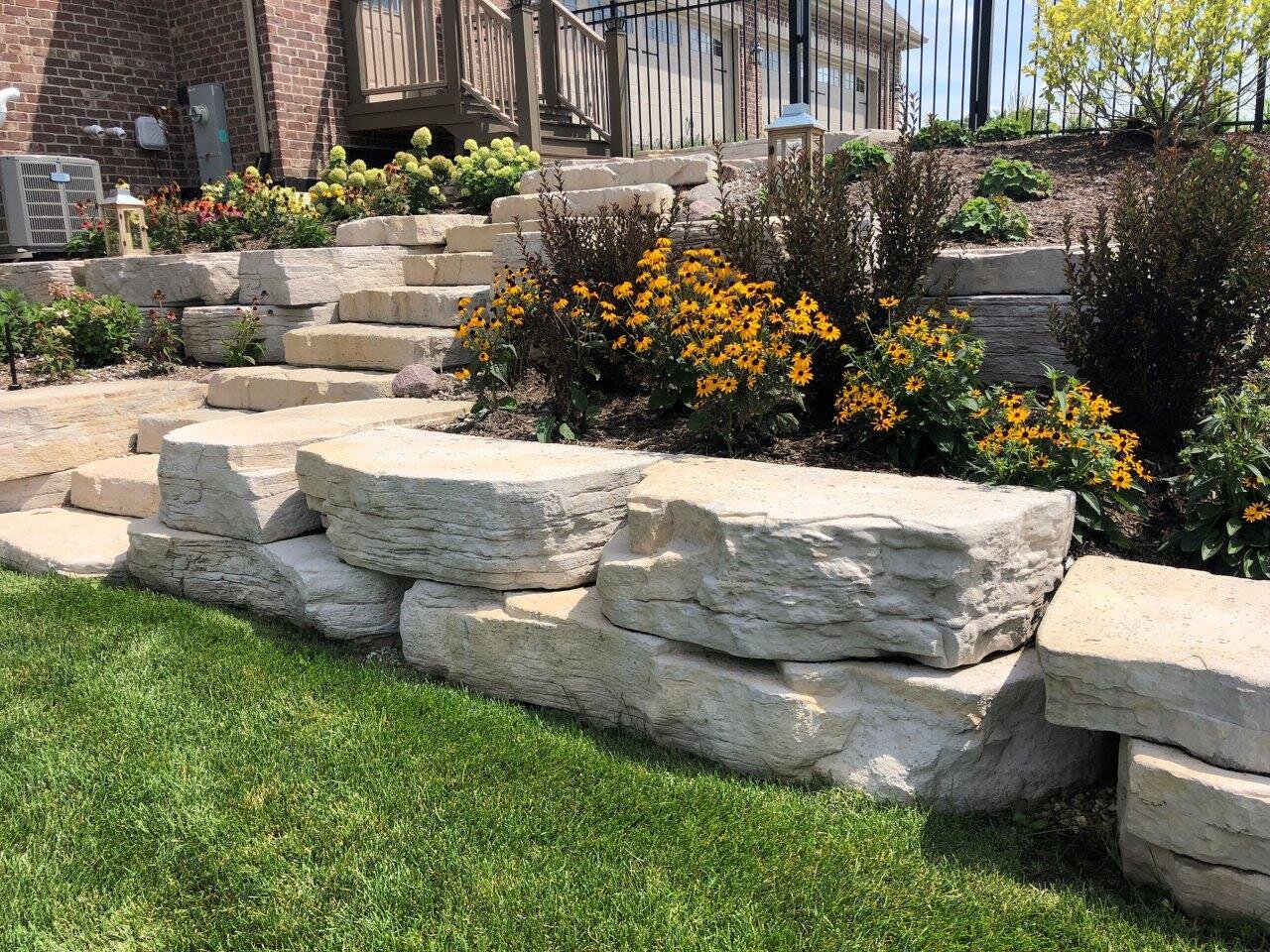 Outdoor Kitchen, Lighting, Brick Patio, Retaining Wall St. John IN