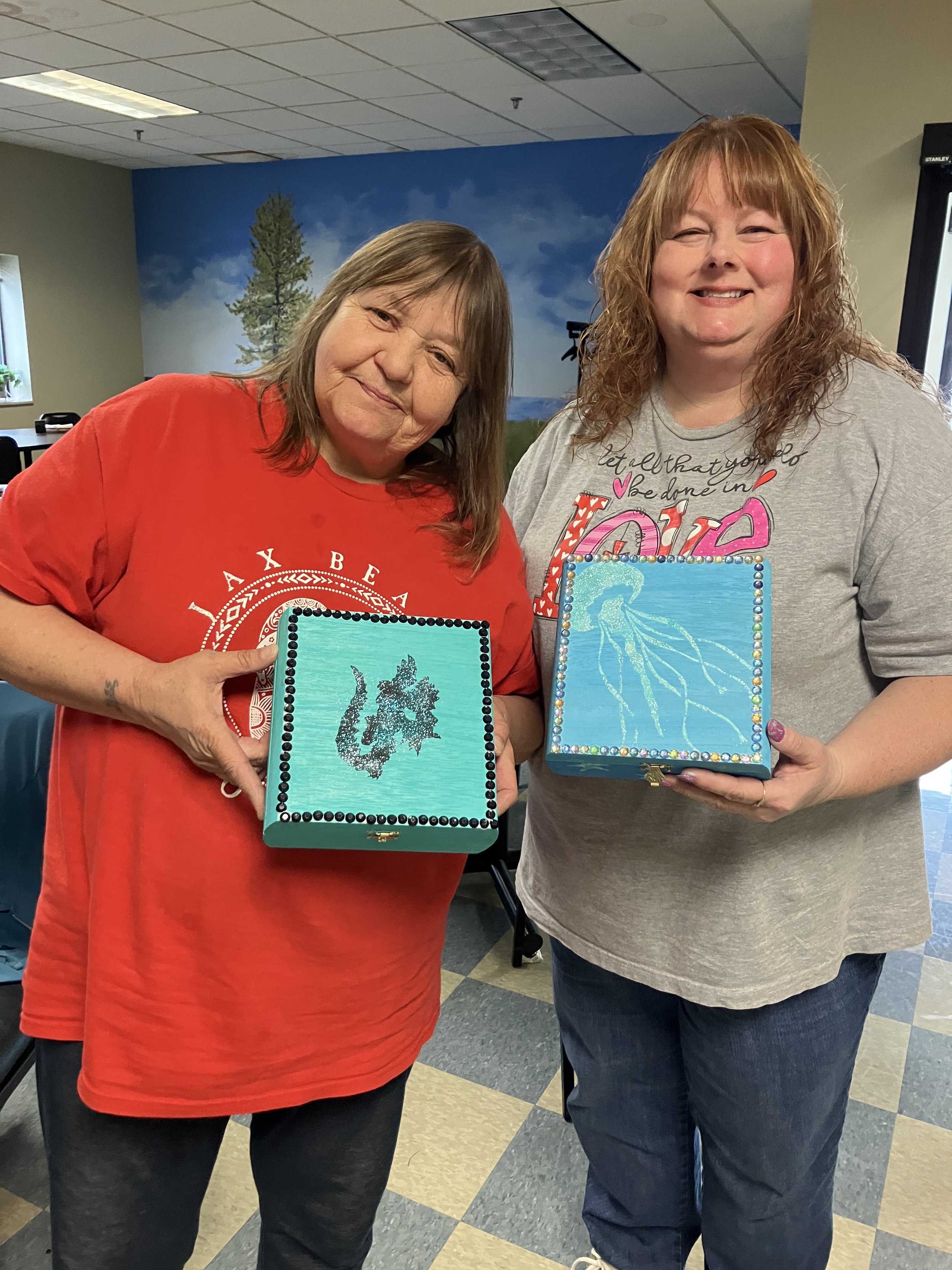 Decorating Boxes at CRI