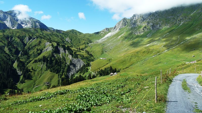 Der Col de Cou mit dem bevorstehenden Anstieg