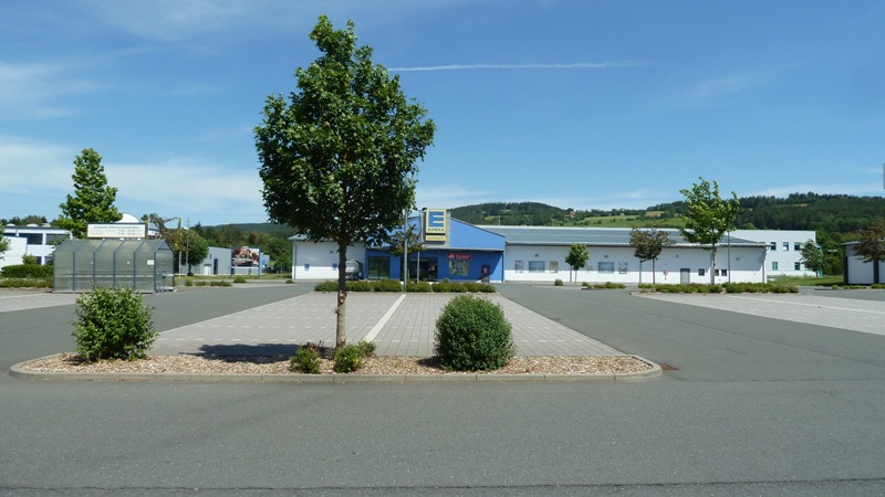 Start und Ziel: Parkplatz des Industriegebiets Weidenberg