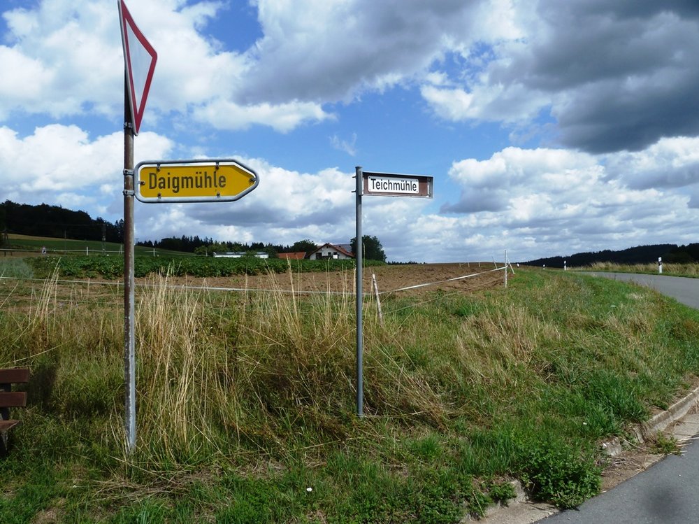 Hinter Wartenfels Richtung Daigmühle/Teichmühle abbiegen