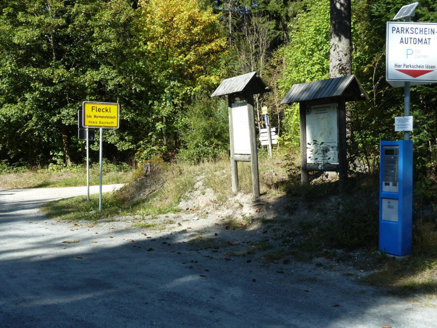 Tourstart ist auf dem Parkplatz in Fleckl