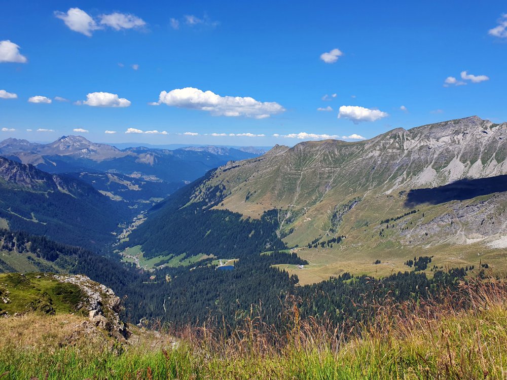 NW-Blick ins Vallée de la Manche, links hinten der Roc d'Enfer