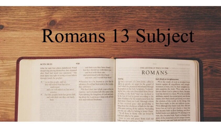 Romans 13 Subject