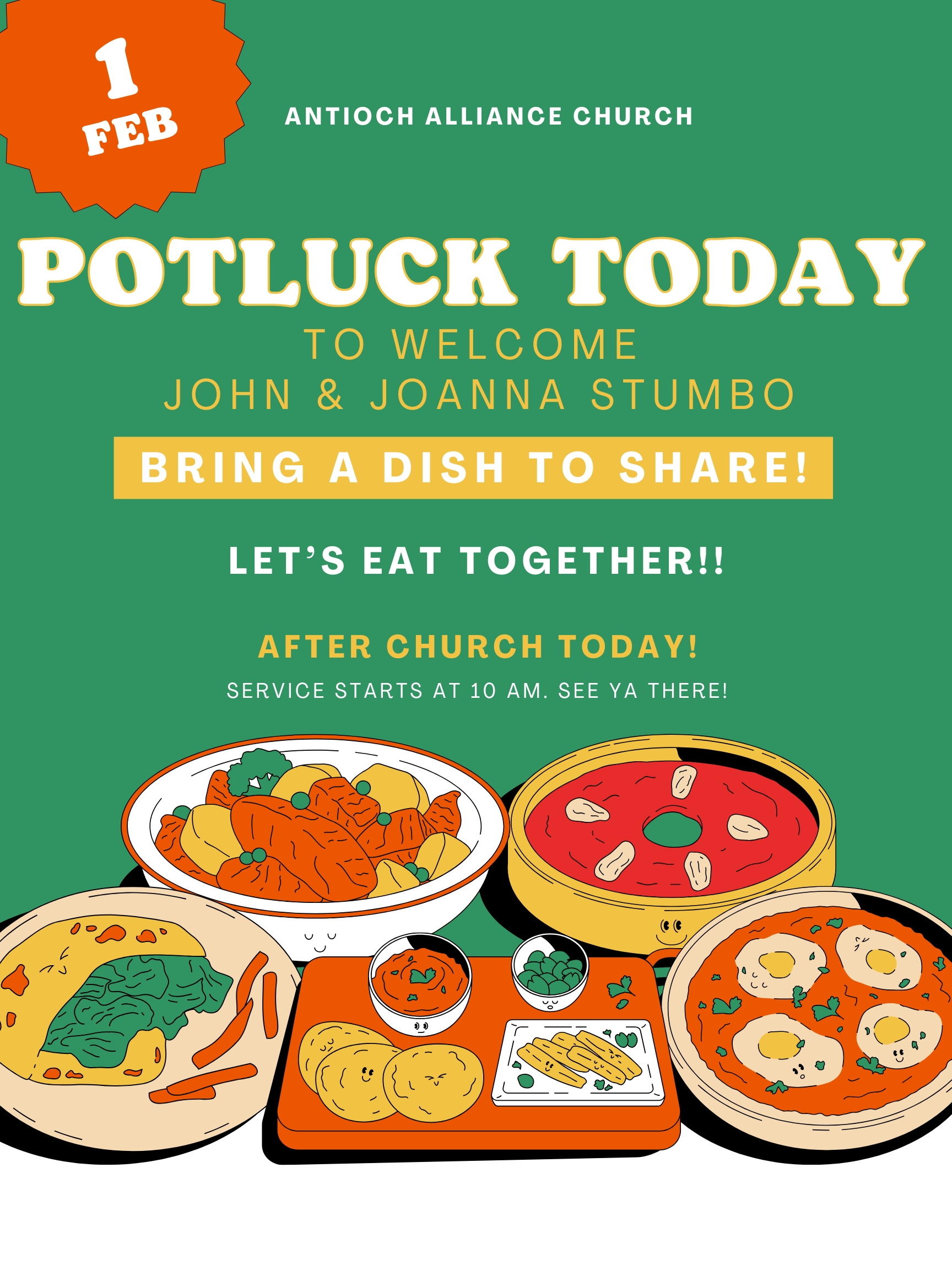 POTLUCK TODAY! 