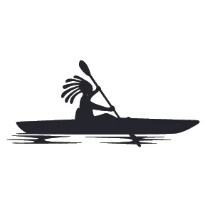 WickedGoodz Oval Kayaking Decal – Premium Vinyl Bumper Sticker For Kayak, Car, Laptop