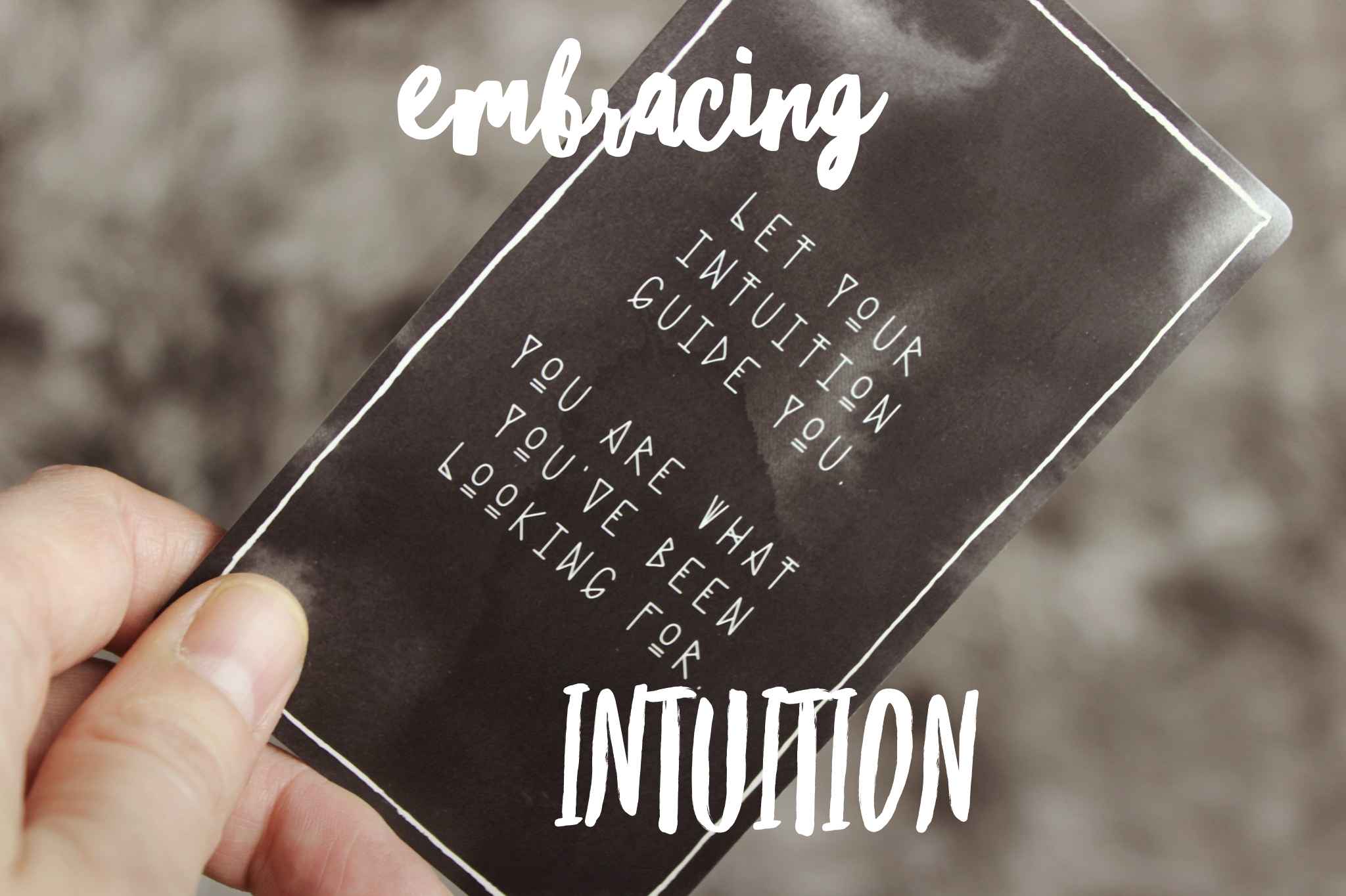 Embracing Intuition