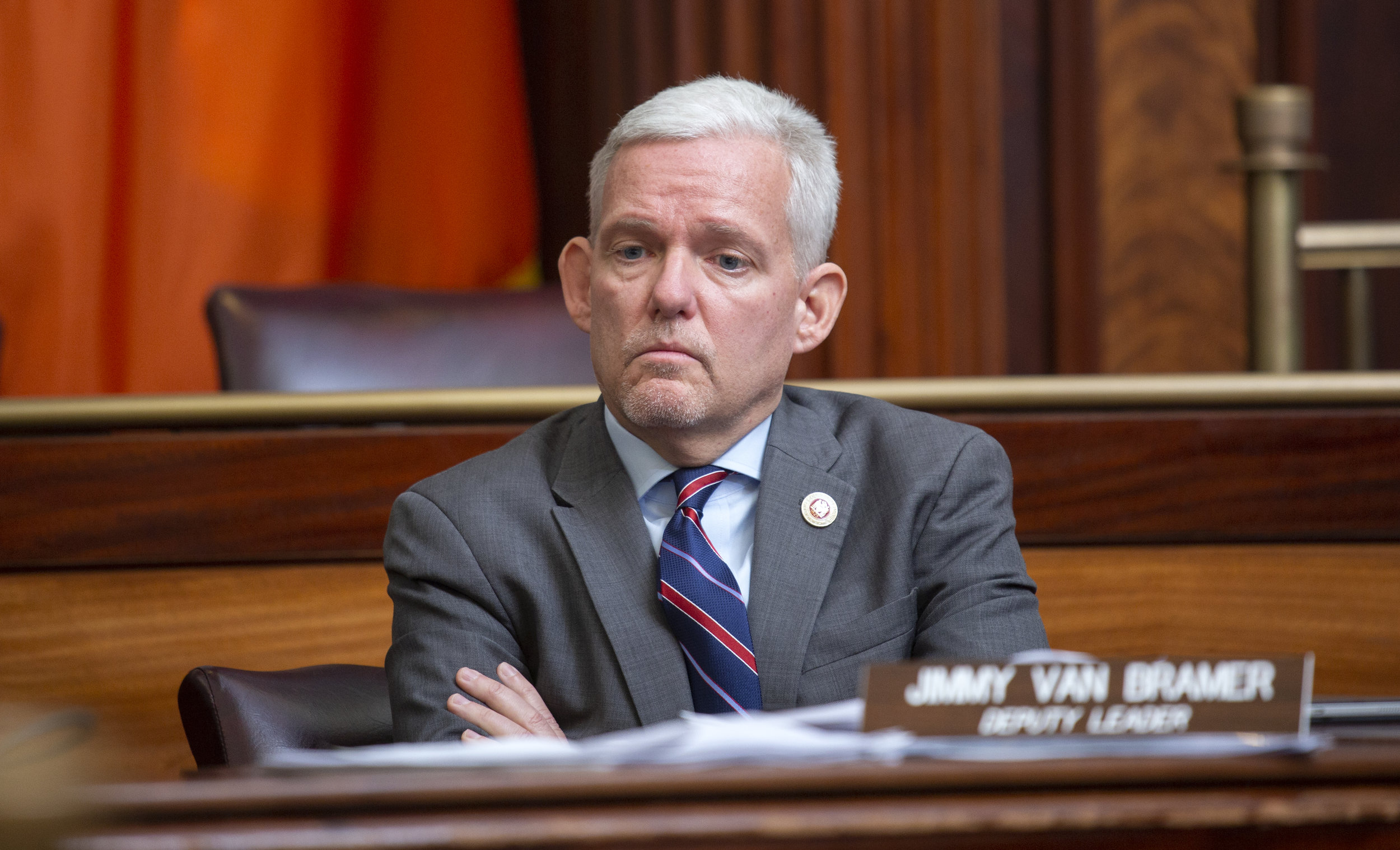 City Council Member Jimmy Van Bramer Listens To Testimony From Amazon Executives 