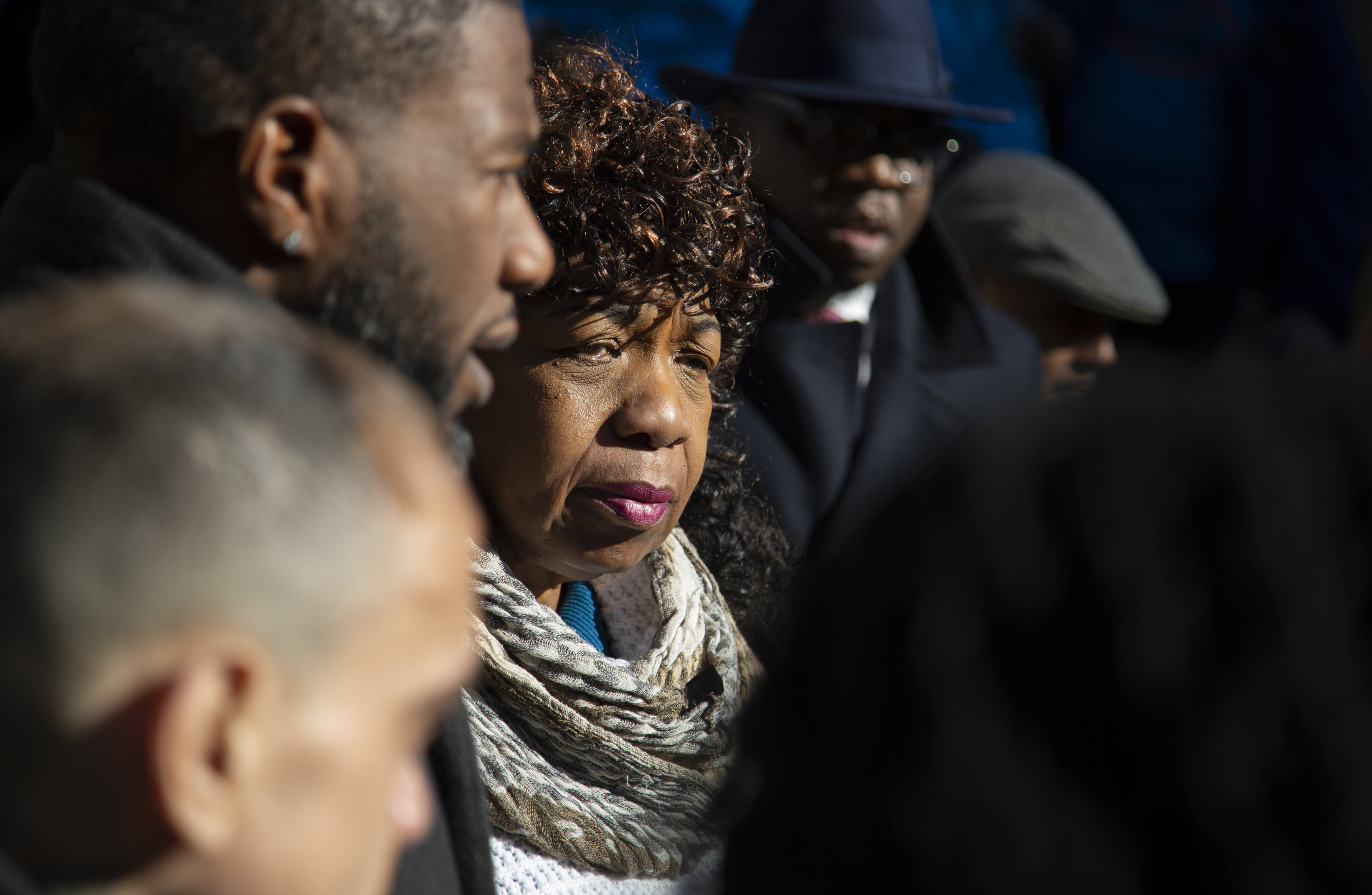 Gwen Carr, The Mother Of Eric Garner During A Press Conference Calling For Those Responsible For His Death To Be Held Accountable 