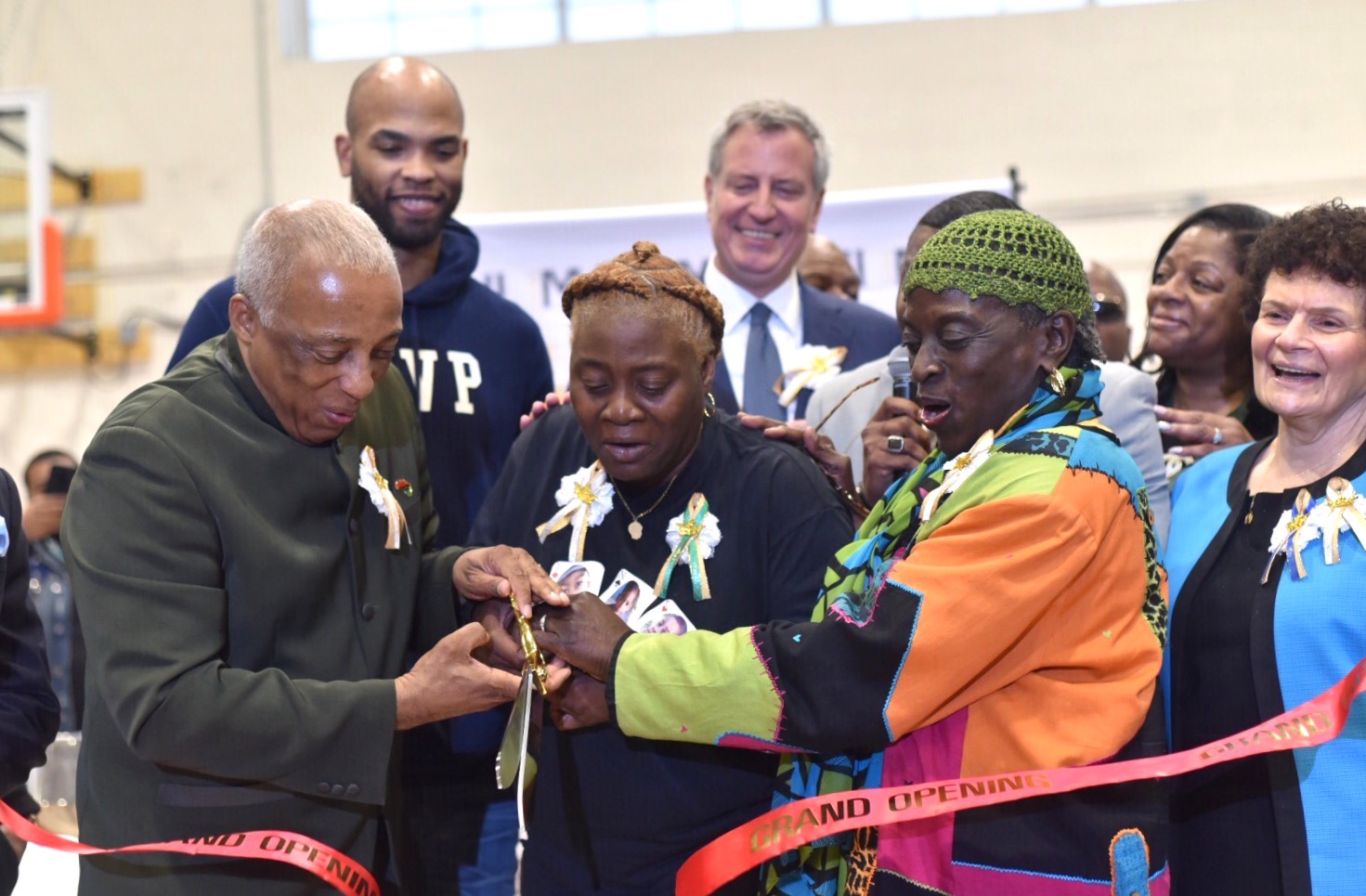 City Council Member Inez Barron Joins With Mayor de Blasio And Others To Cut Ribbon On Prince Joshua Avitto Community Center