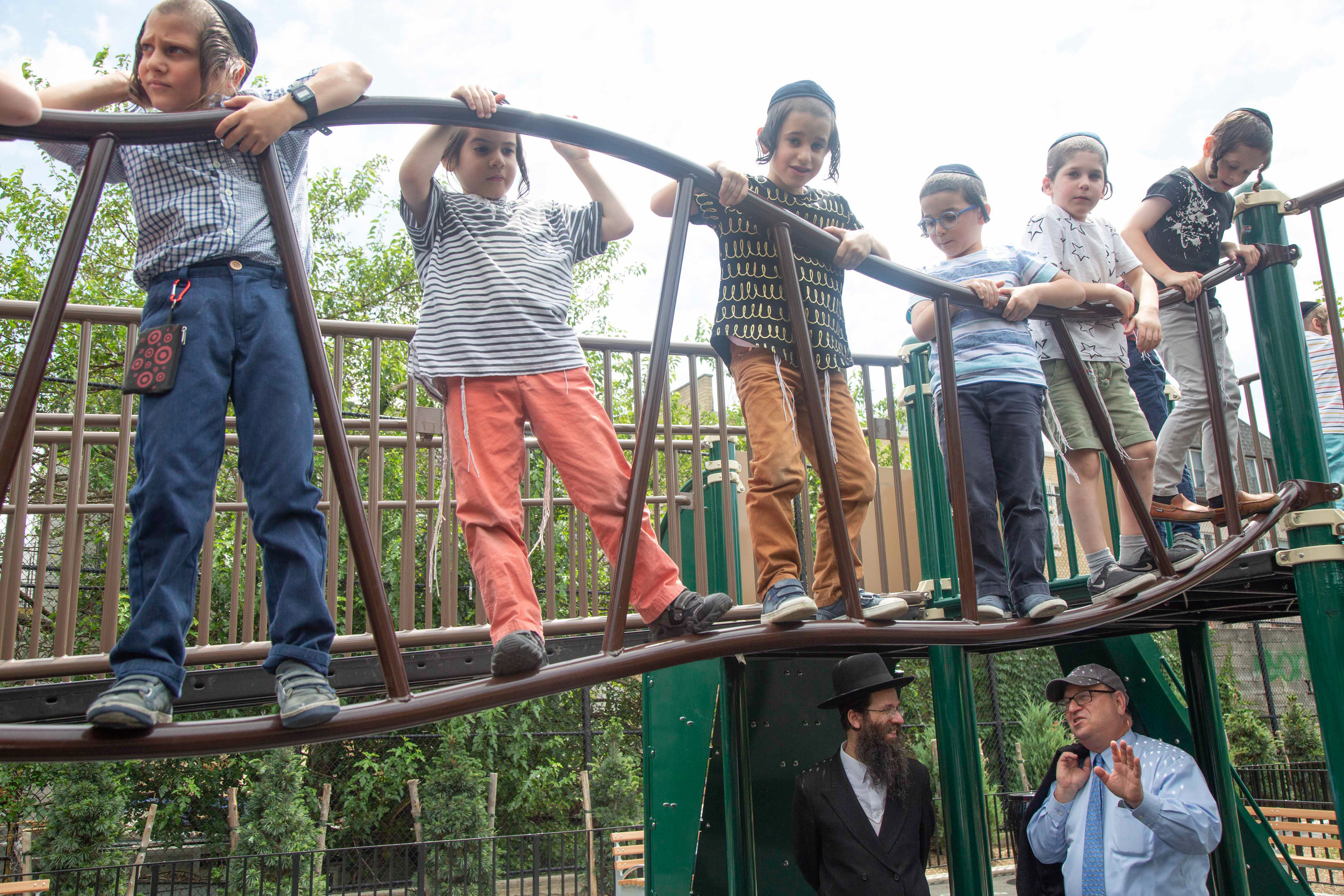 City Council Member Barry Grodenchik During Ribbon Cutting On New Playground In Borough Park