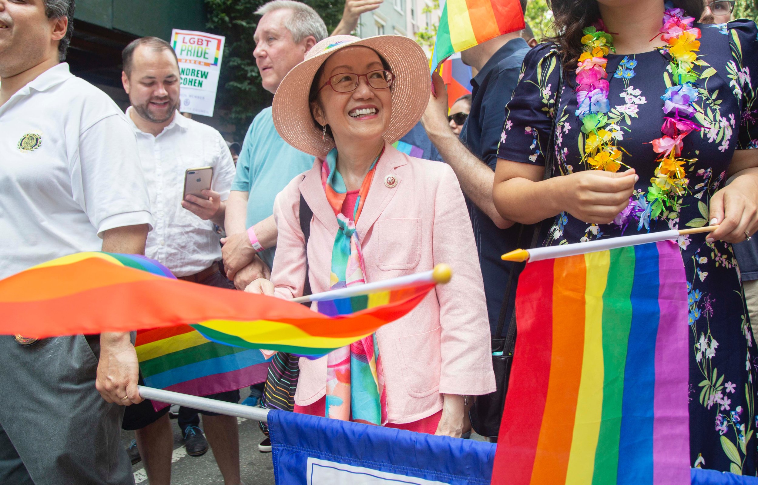 Council Member Margaret Chin Marches In 2018 Pride Parade 