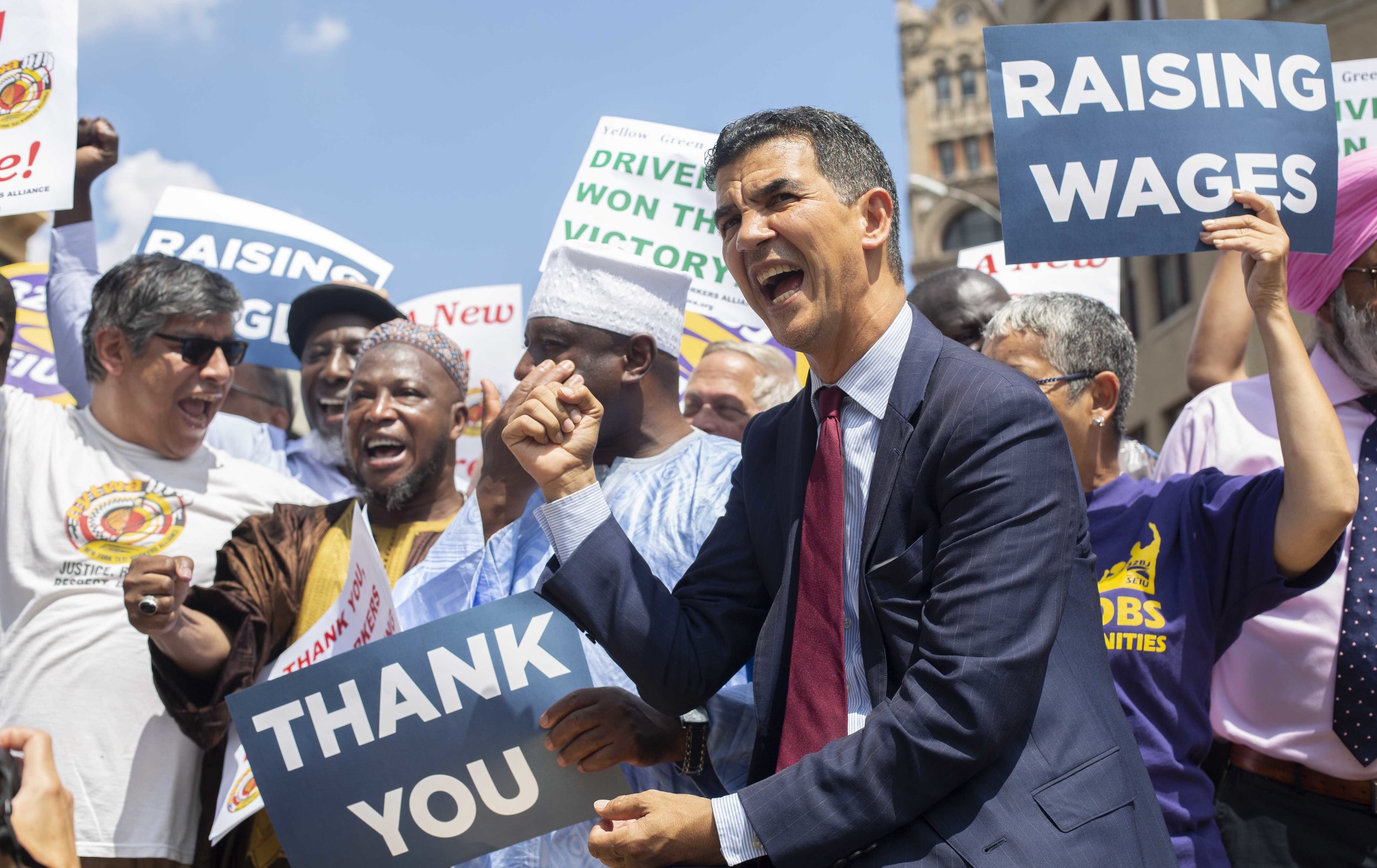 Council Member Ydanis Rodriguez During Press Conference Announcing For-Hire Vehicle Legislation