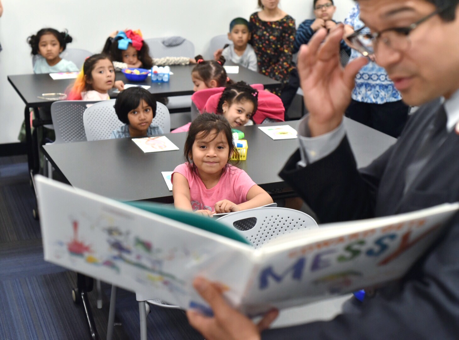 City Council Member Carlos Menchaca Reads To Kids At Sunset Park Library