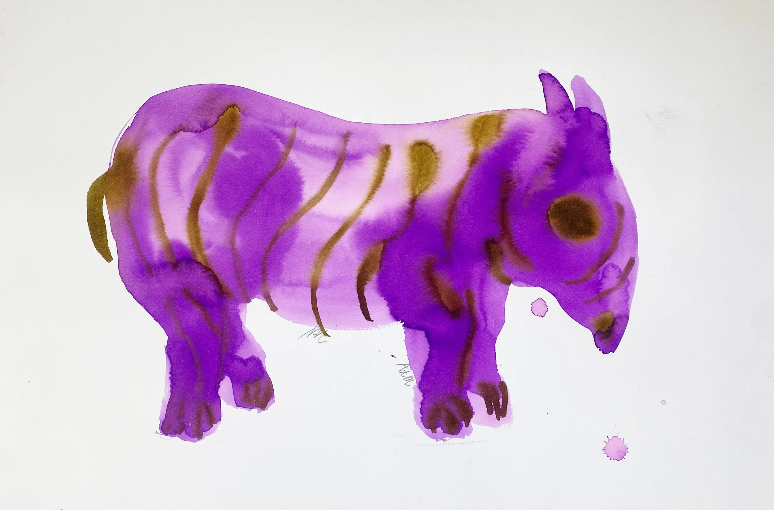 violet animal, 56x38cm, ink on watercolour paper.jpg