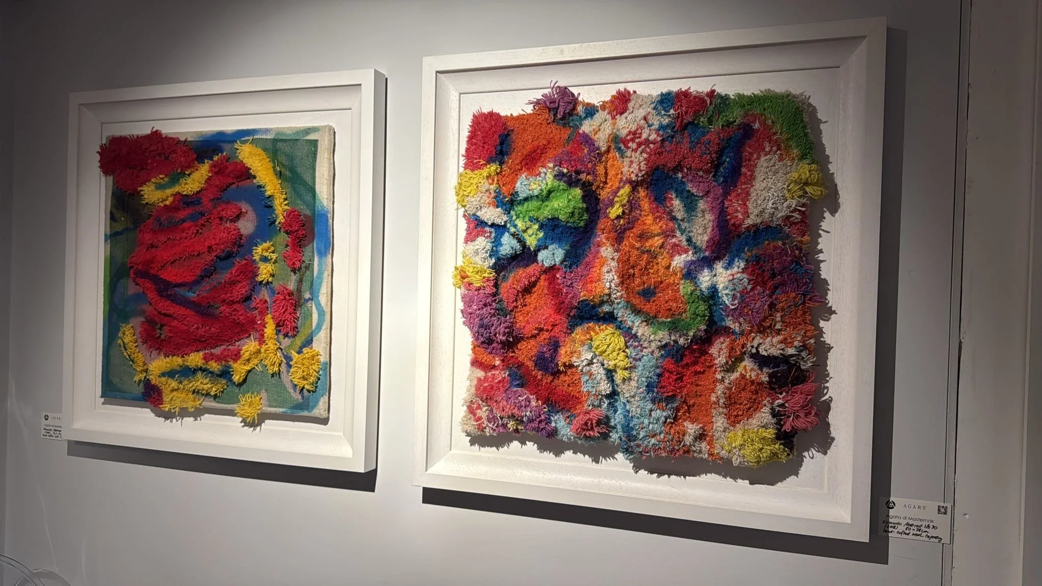 Elements series, 56x56cm, hand tufted wool tapestries