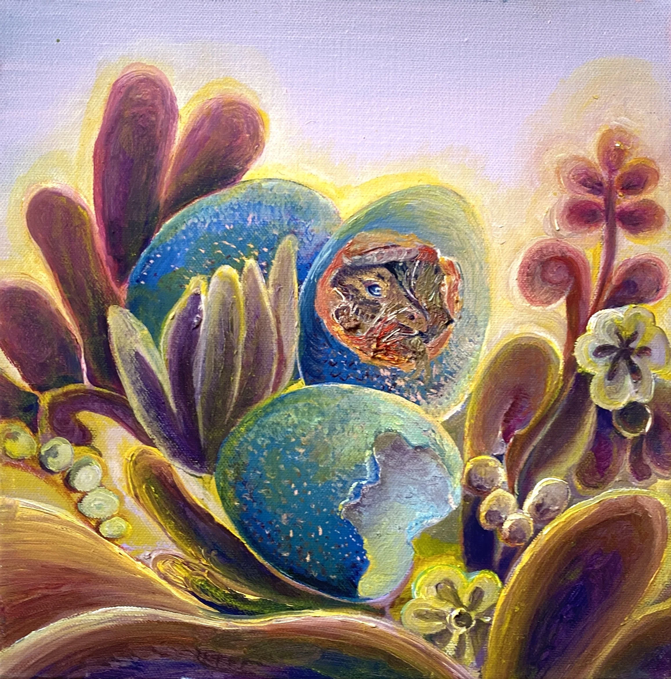 Fenix, 30x30cm, mil on canvas
