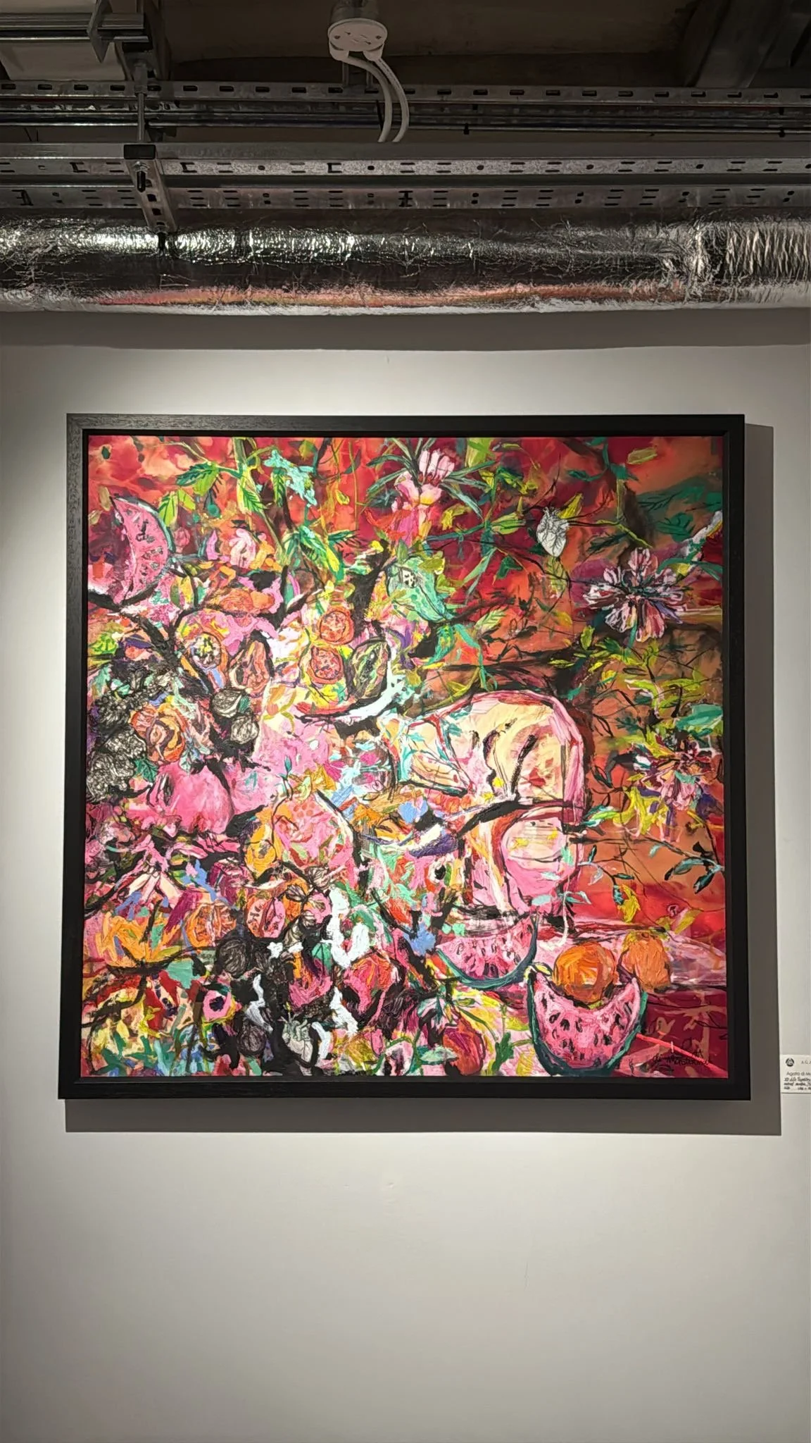 ID Life Tapestries, 107x107cm, mixed media, acrylic, collage on silk