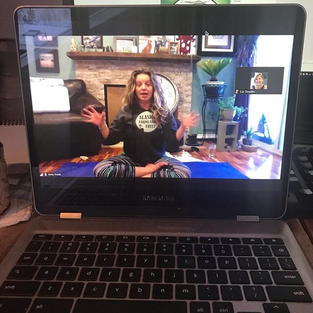 Kicking off the @alaskafarmersmarkets virtual conference with the incredible @arpettit sharing her yoga practice. Today and tomorrow will be full of some much needed inspiration, celebration, preparation, and response. We hope you&rsquo;ll join us. R