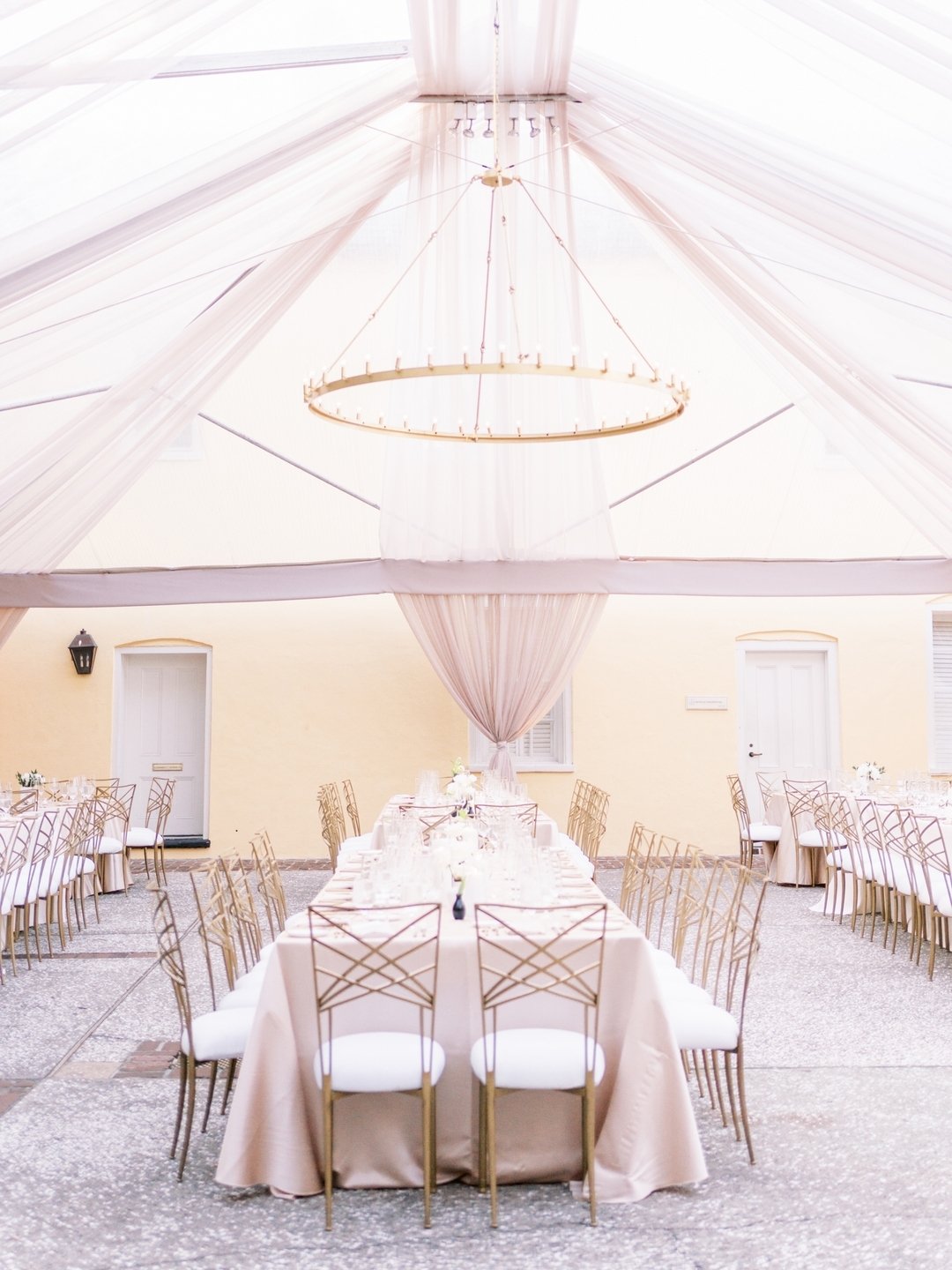 Perfectly blush as we celebrate 2️⃣ years since this William Aiken affair! 💕
.
.
.
#weddingdraping #weddingreception #tentdraping #tentedwedding #blushdraping #ceilingswag #polecovers #valance #blushvalance #champagnevalance #cleartoptent #williamai