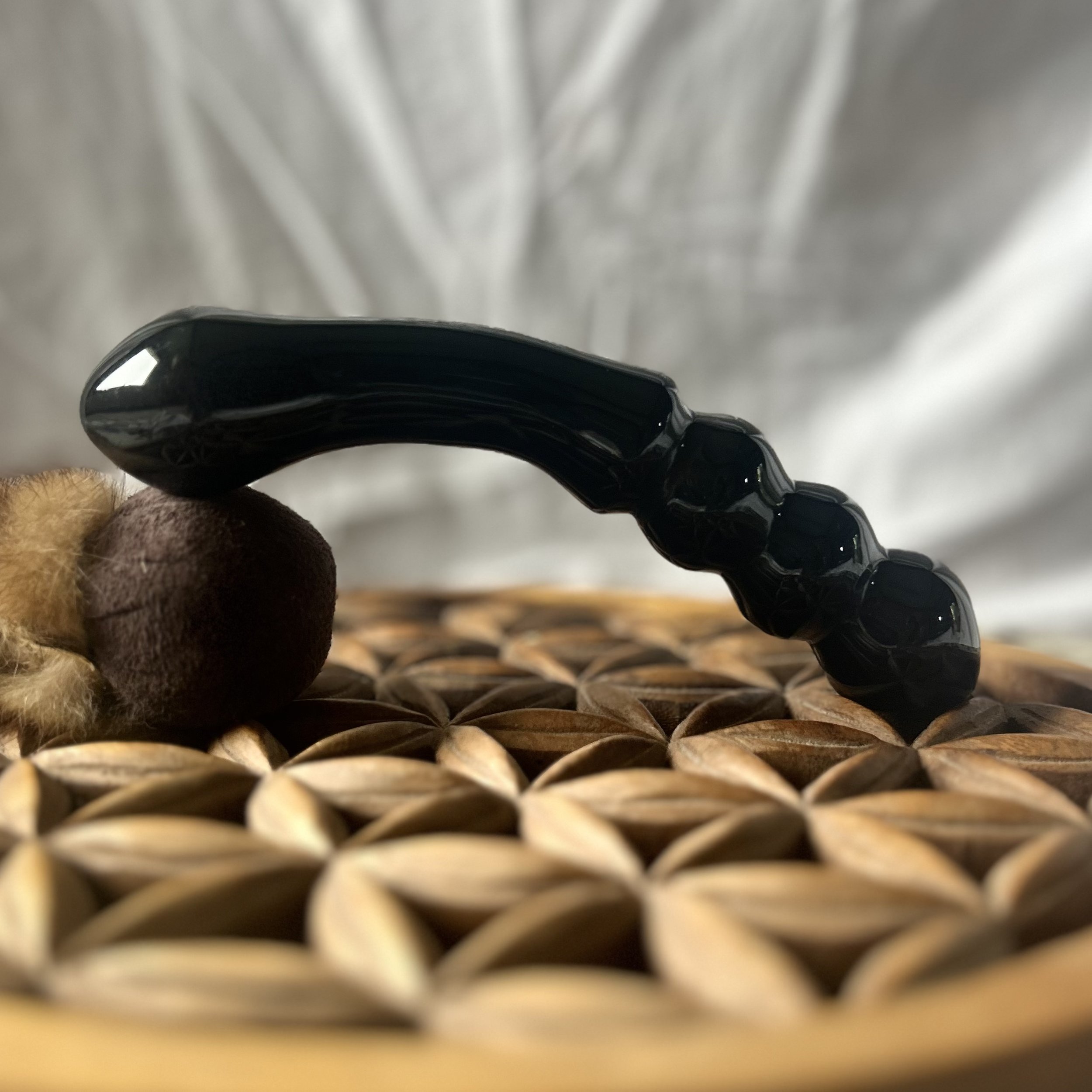 BAGHEERA - Yoni wand en obsidienne massage zone G et Plaisir Anal