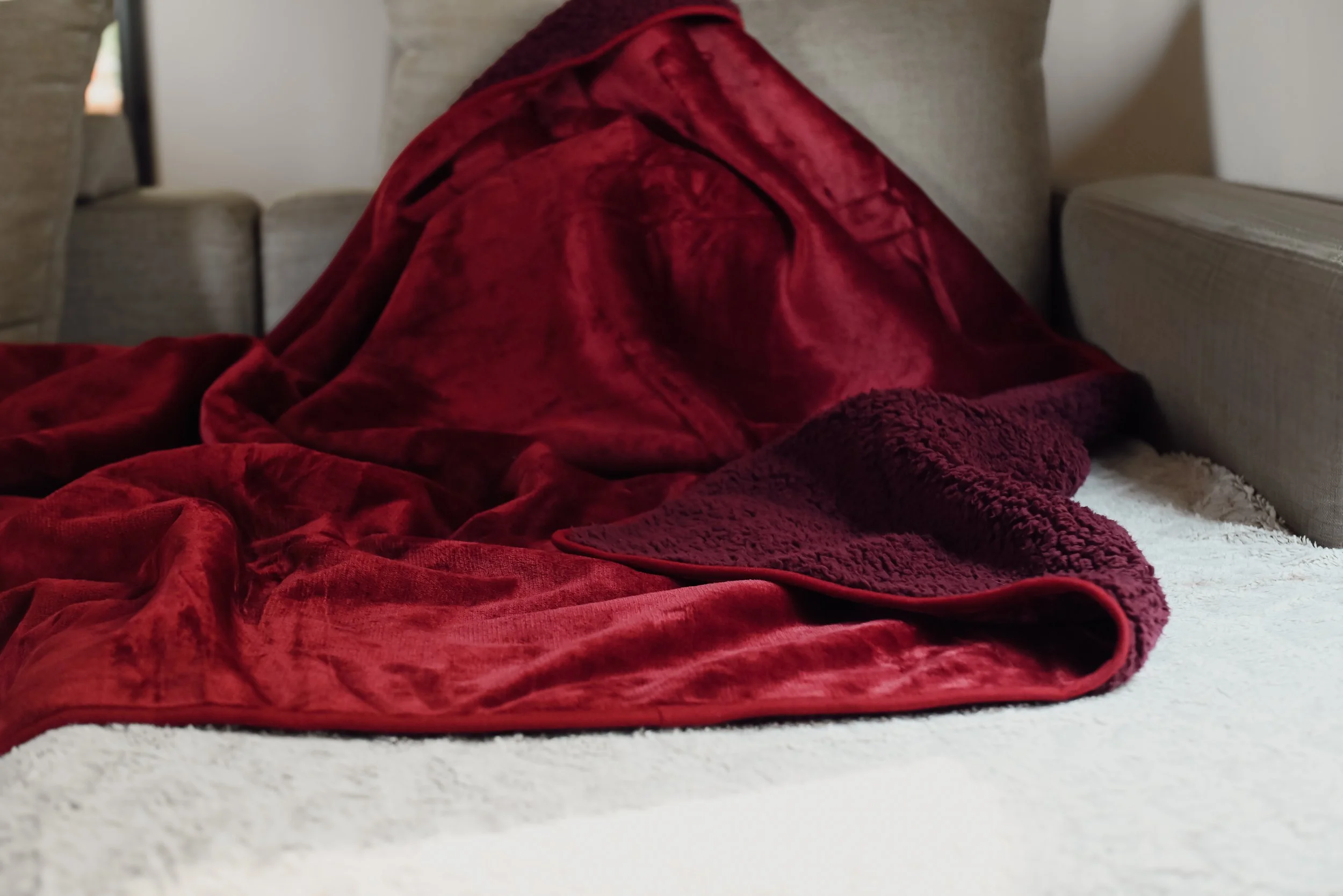 Couverture intime imperméable rouge