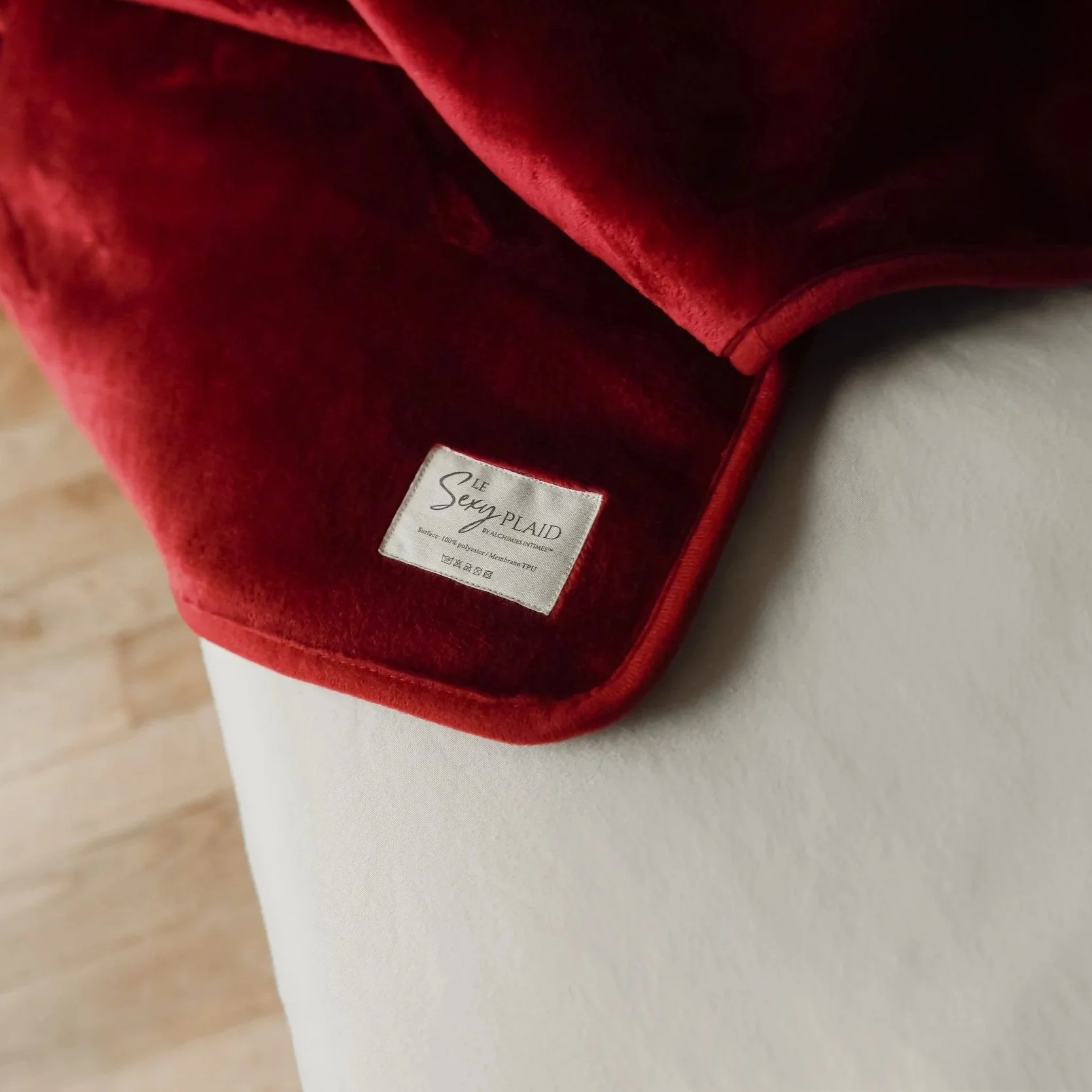 plaid intime waterproof rouge