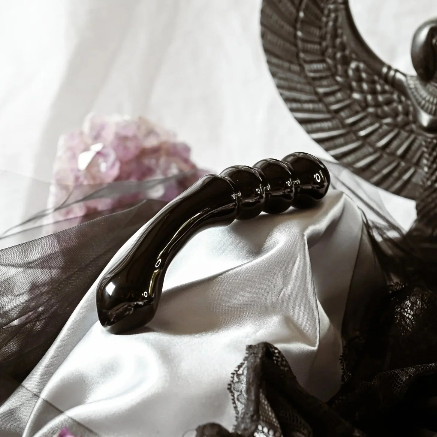 BAGHEERA - Yoni wand en obsidienne massage zone G et Plaisir Anal