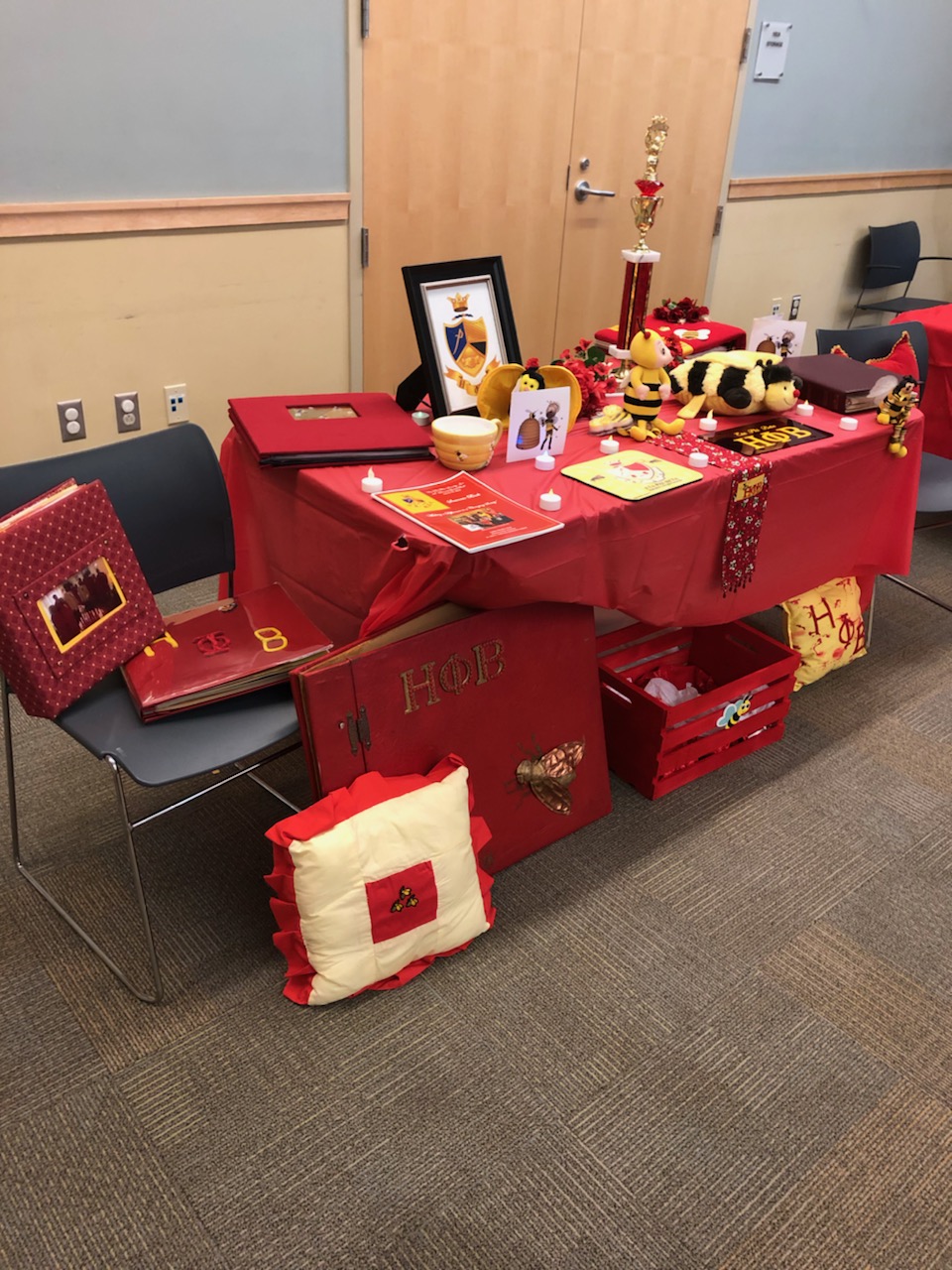  Alpha Theta Chapter’s Display Table at the January 2019 Interest Meeting 