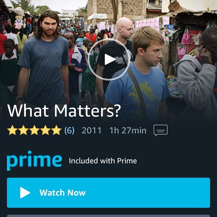 Our first film, What Matters, is now available on Amazon Prime or you can rent for only $1! Please share with any friends you want to see it and leave us a review so more folks can hear about the film.