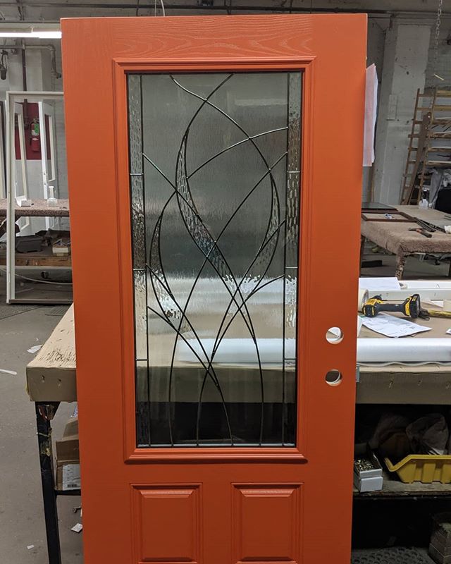 Somewhere out there someone chose a color that screams &quot;go big or go home!&quot;. A pop of orange is a great way to greet your guests and definitely makes a statement. Creating custom doors is always a delight,  let us help you find the dealer n