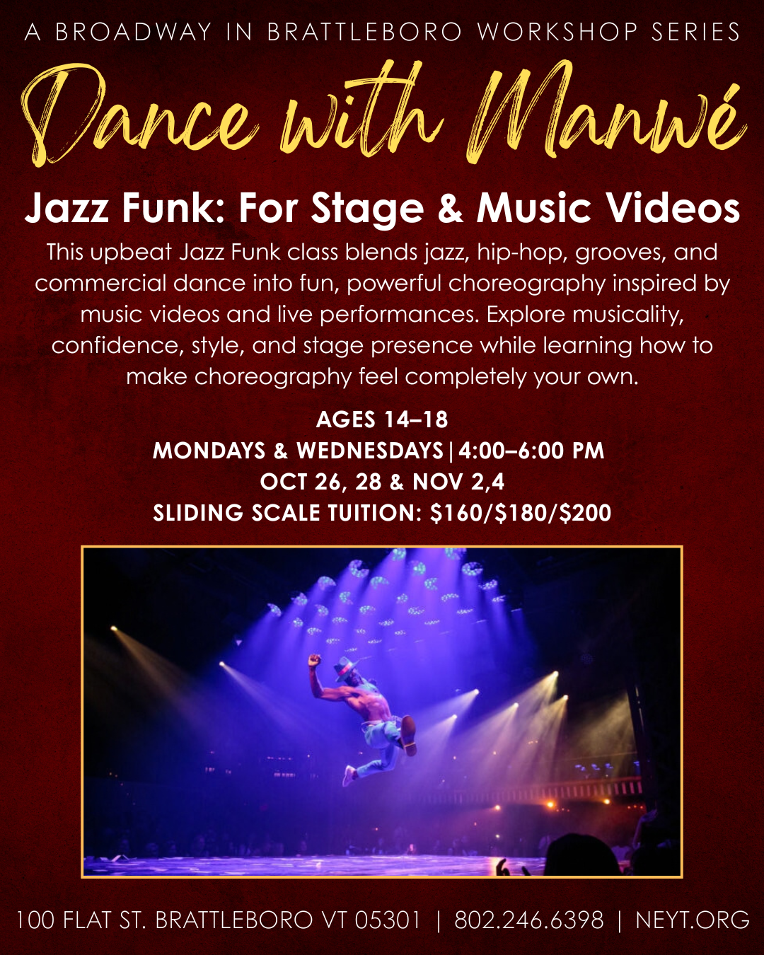 Jazz Funk: Stage &amp; Music Video Dance Workshops with Manwé Sauls-Addison