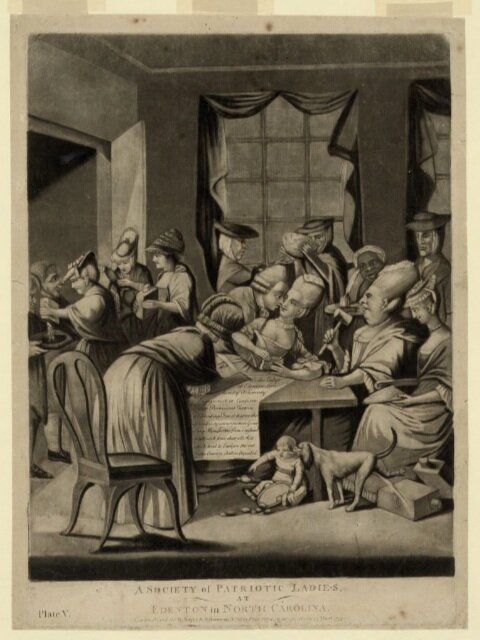 A society of patriotic ladies, at Edenton in North Carolina.   (Library of Congress)