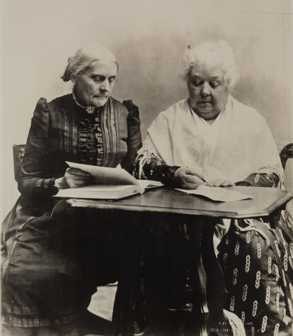 Susan B. Anthony (left) and Elizabeth Cady Stanton (right)   (Library of Congress)