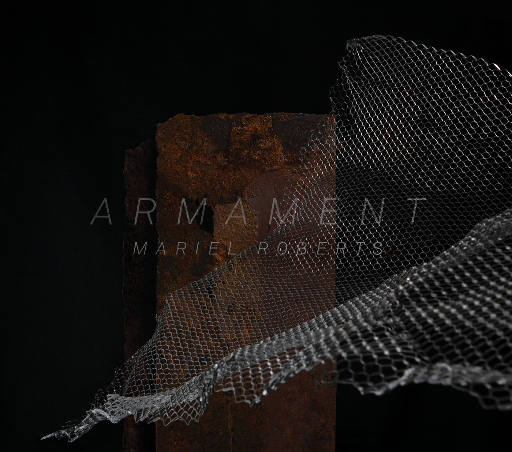  Album cover for   Armament  by Mariel Roberts , released on  figureight records , collaboration with Emma Van Deun 