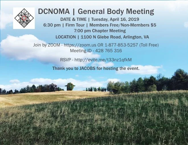 DCNOMA Chapter Meeting Tuesday (4/16)