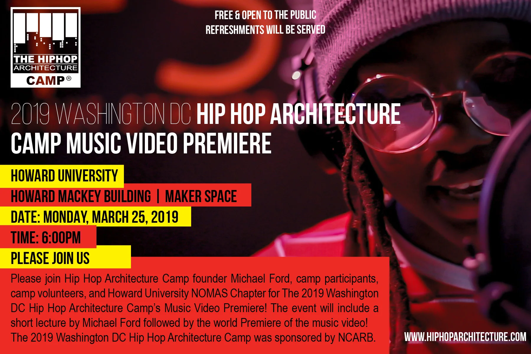  DC Hip Hop Architecture Camp Music Video Release Event + Lecture at Howard University