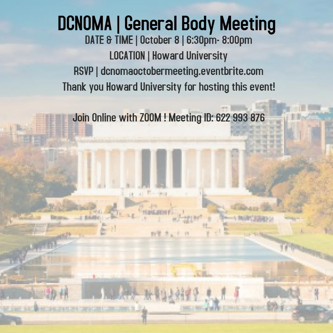 DCNOMA October 8 Chapter Meeting