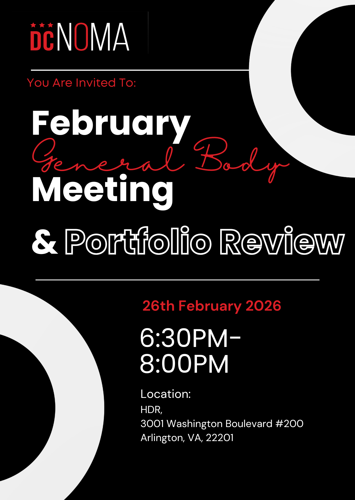 February General Body Meeting and Portfolio Review