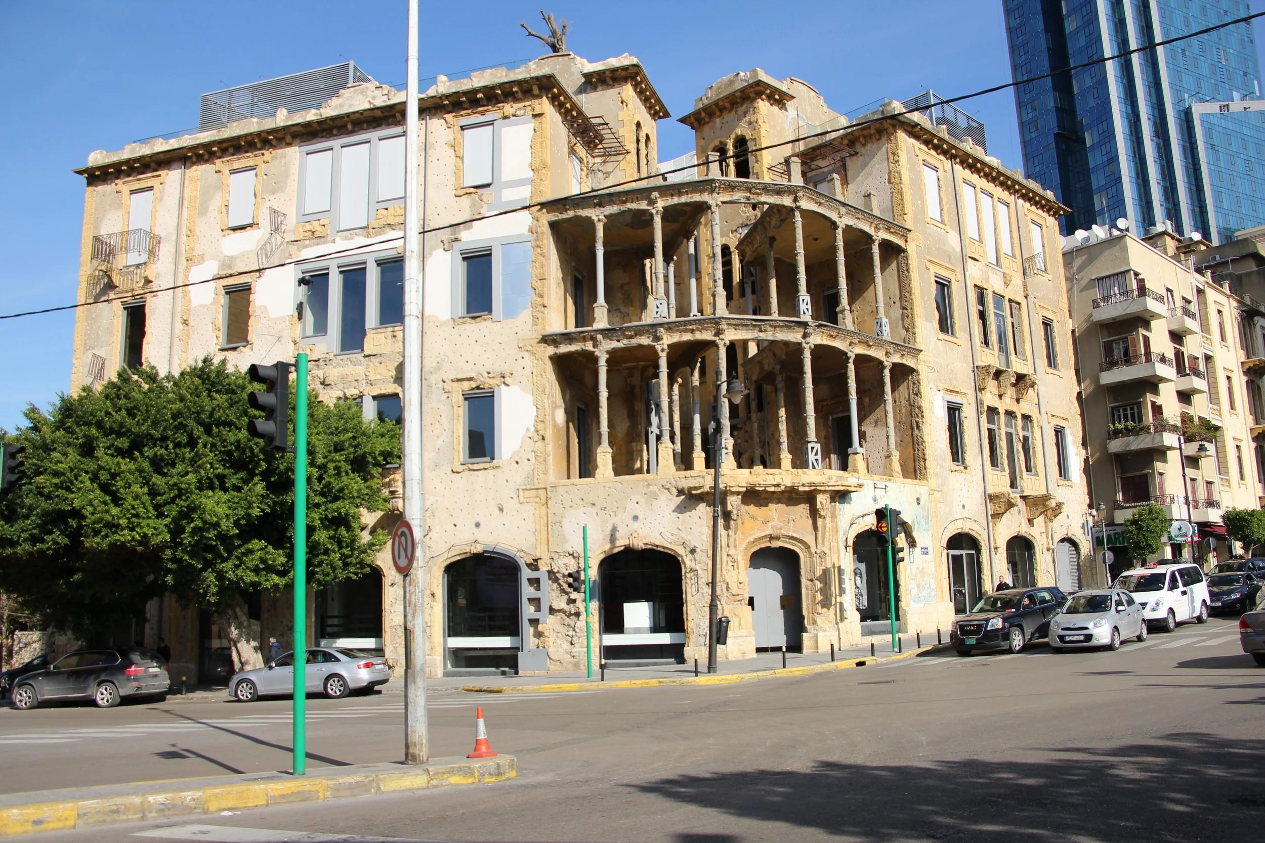 Conflict remains visible in Beit Beirut.