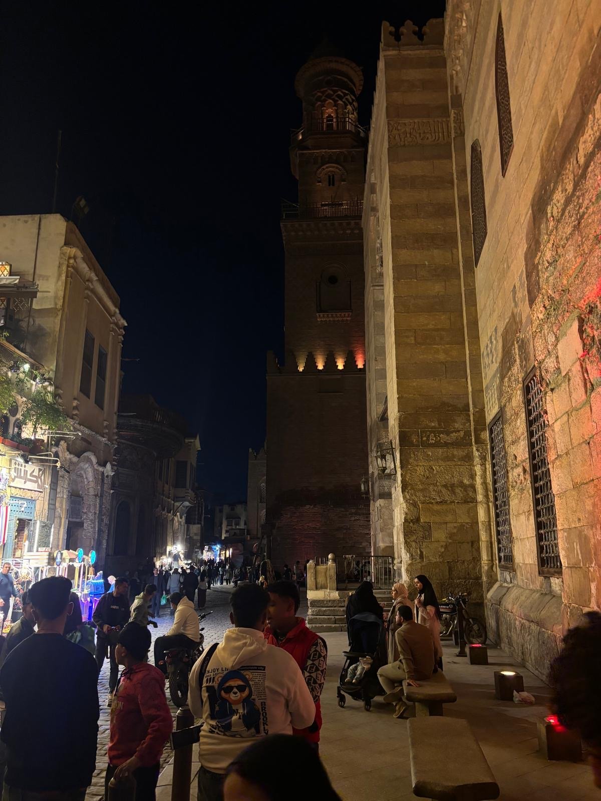 Layered urban corridor in Cairo.