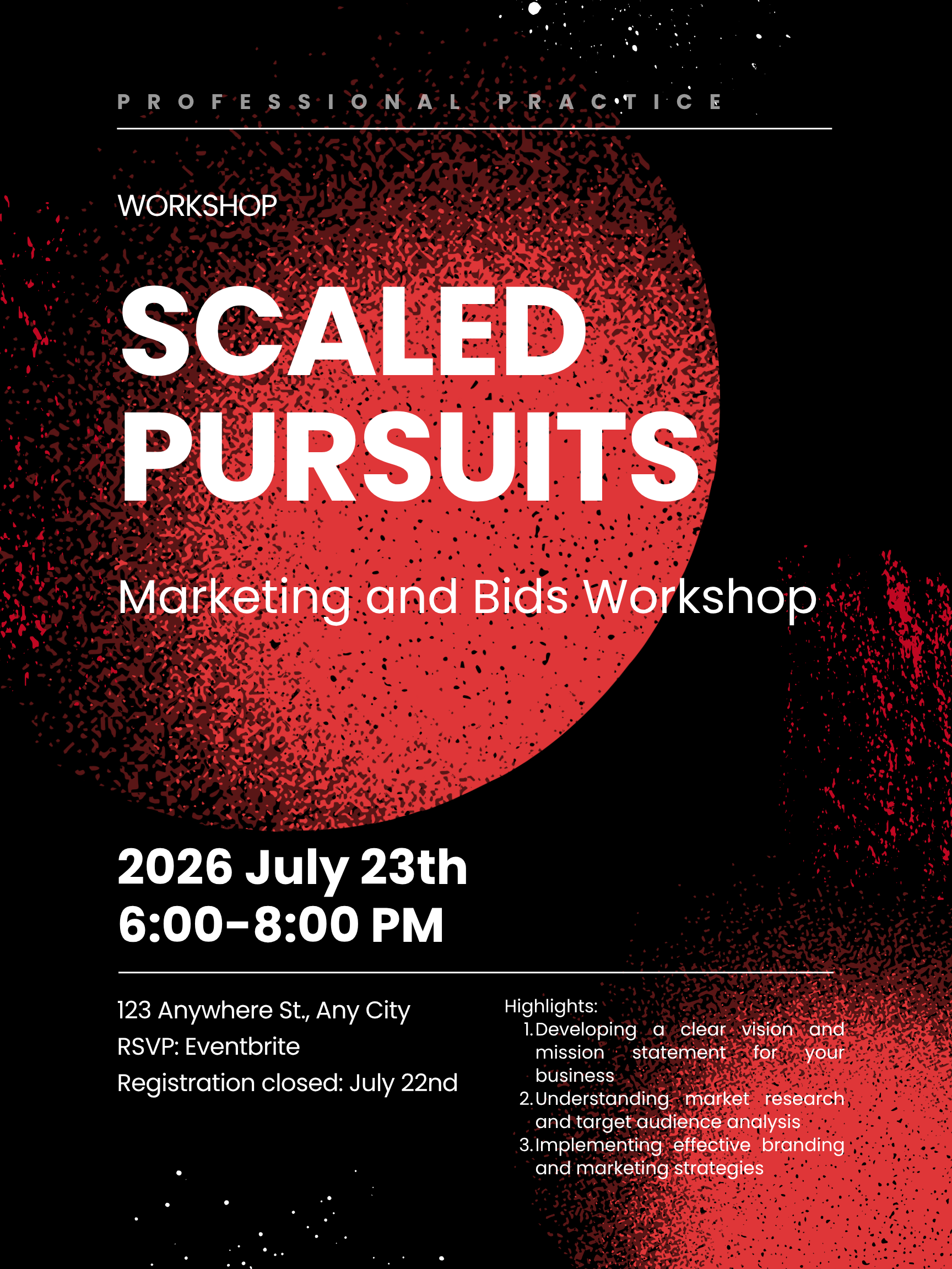 Professional Practice: Scaled Pursuits Workshop