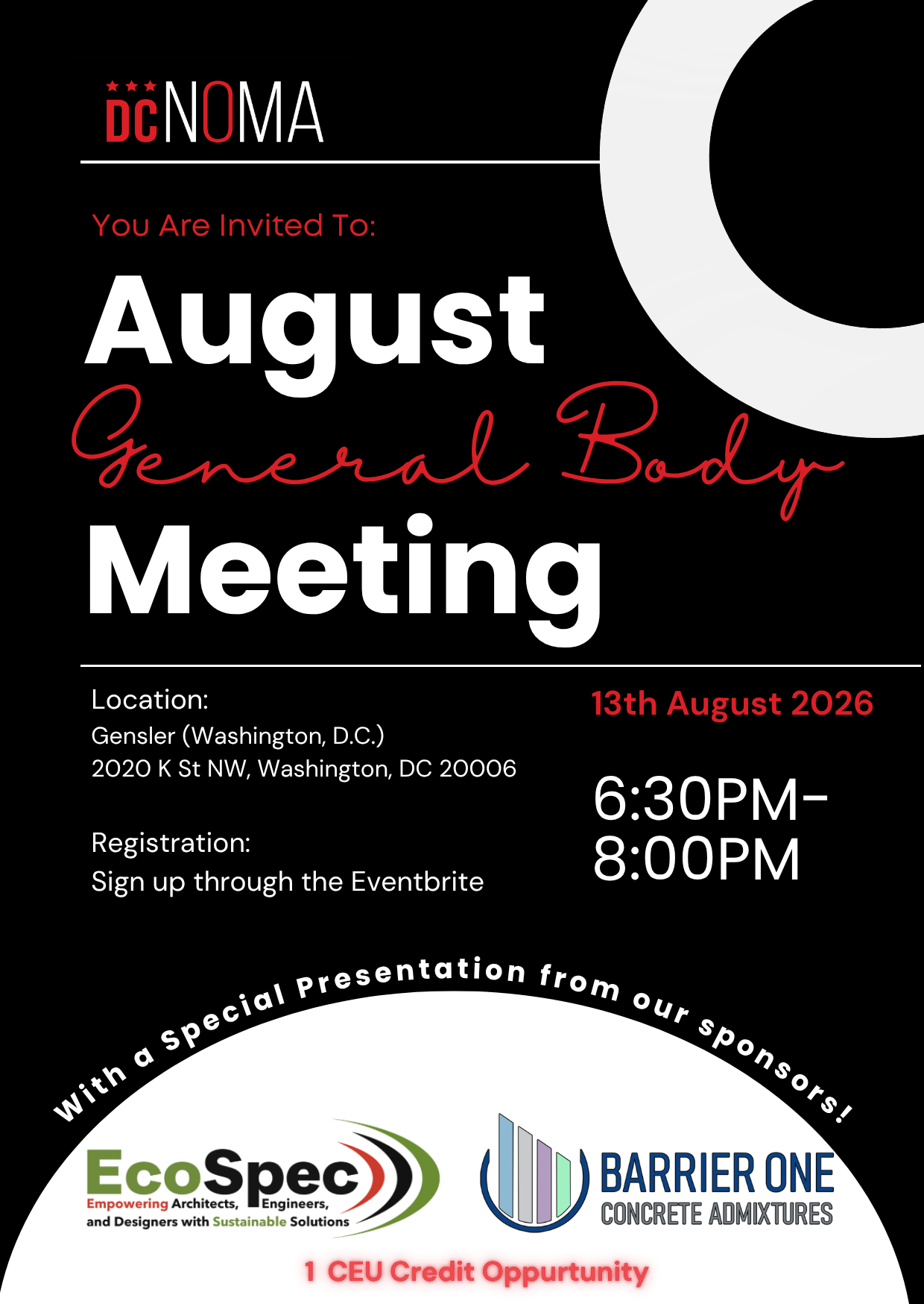 August General Body Meeting