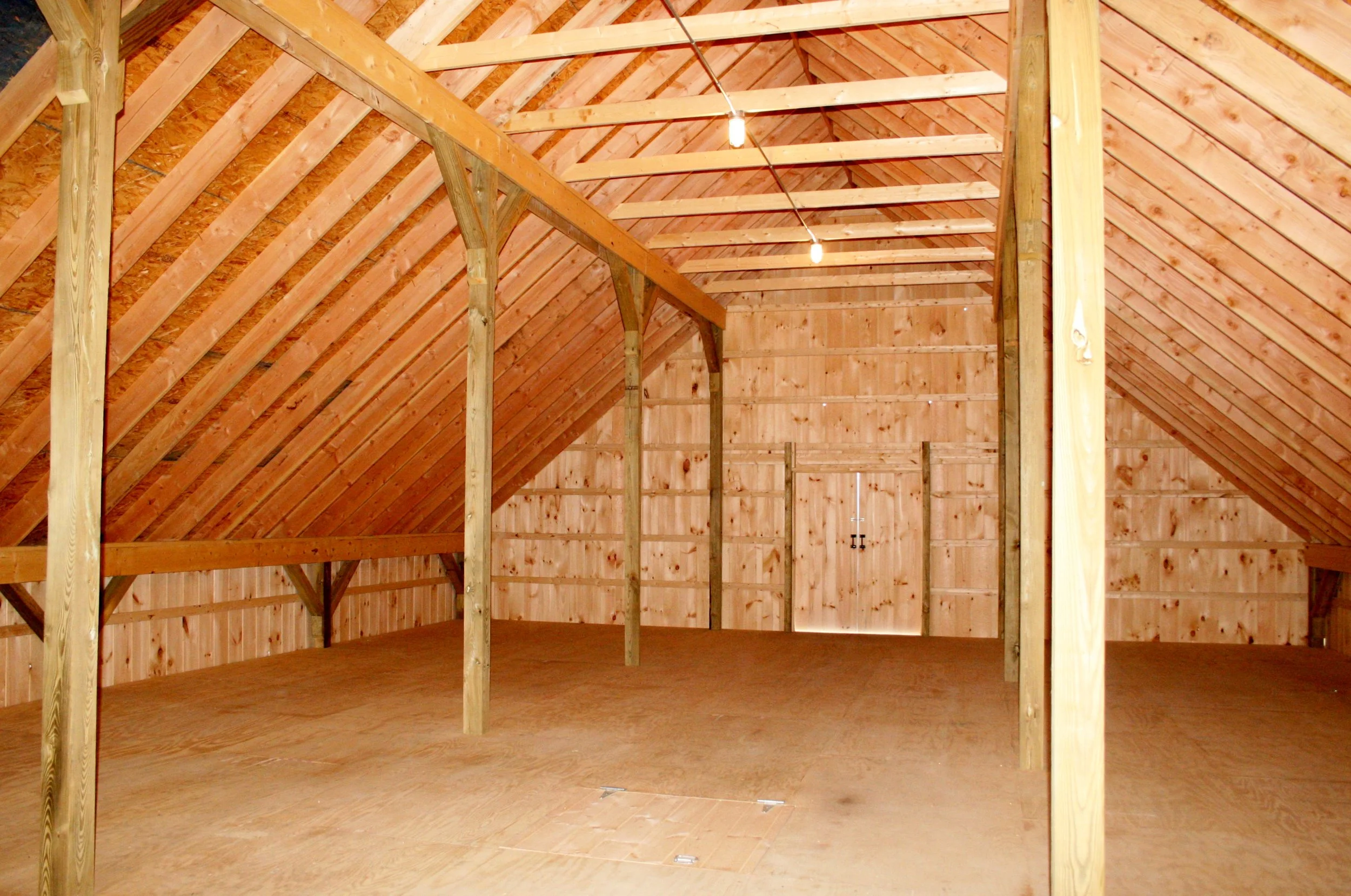 Hay loft area of Apple Crest Horse Barn 