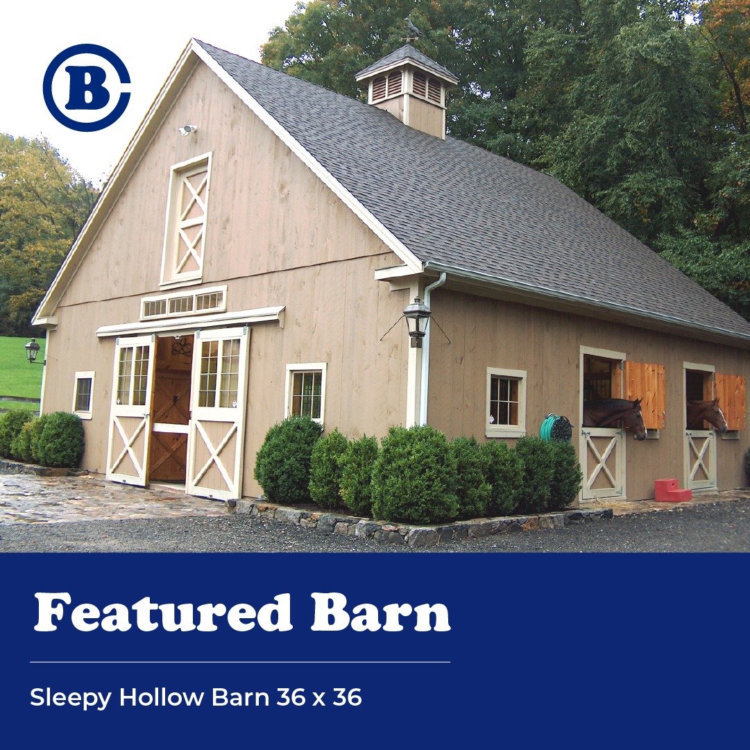 This is one of our favorite residential barns, built for a customer in Sleepy Hollow, New York. The barn is a 36&rsquo; x 38&rsquo; x 14&rsquo; post and box-beam stall barn with four 12&rsquo; x 12&rsquo; stalls with exterior dutch doors, one 12&rsqu