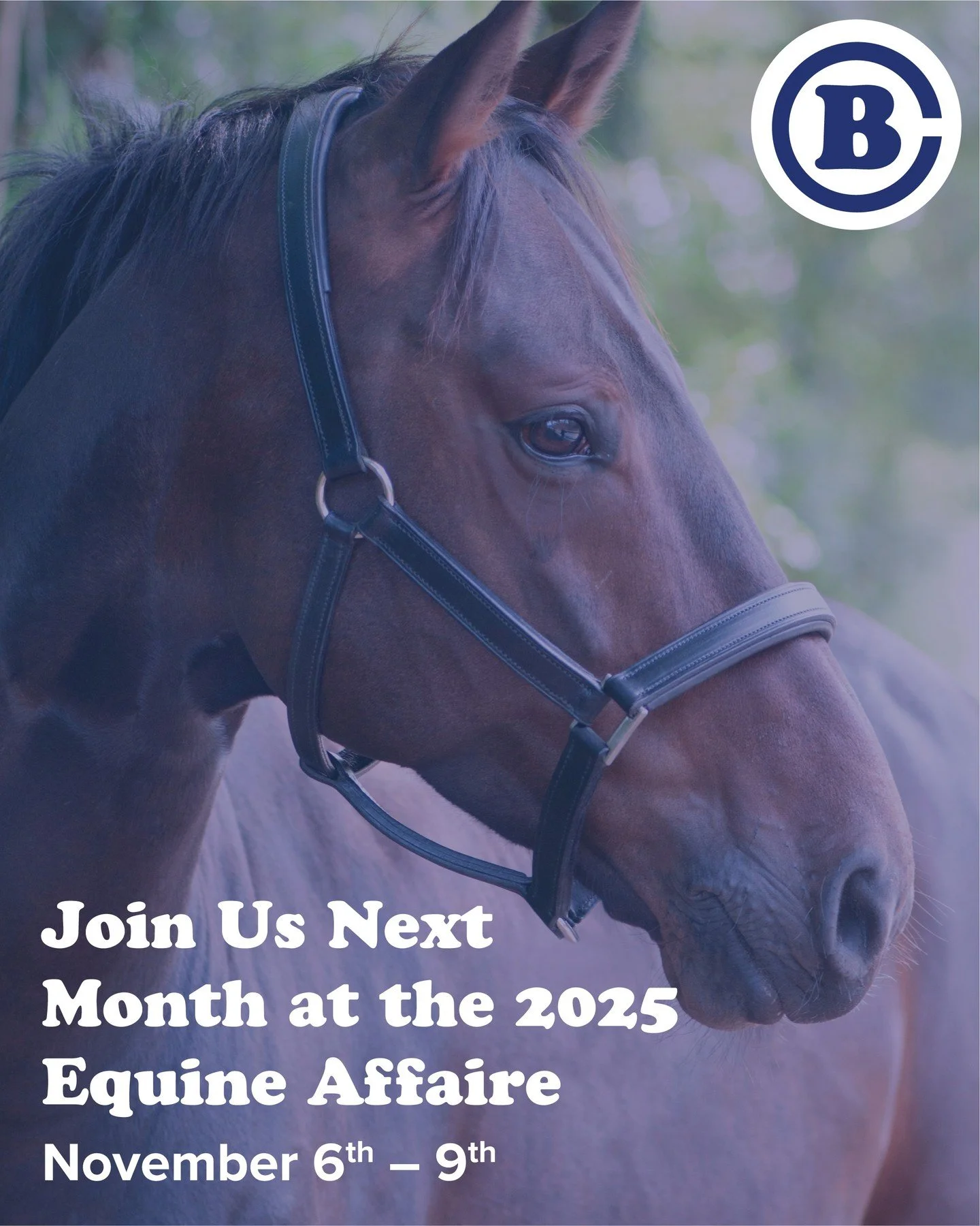 Save the Date &ndash; We&rsquo;re gearing up for this year&rsquo;s Equine Affaire in West Springfield, MA! It&rsquo;s always a fun time with lots to do, see, &amp; learn for horse lovers. Come see us there Nov. 6 &ndash; 9!

#EquineAffaire #CircleB #