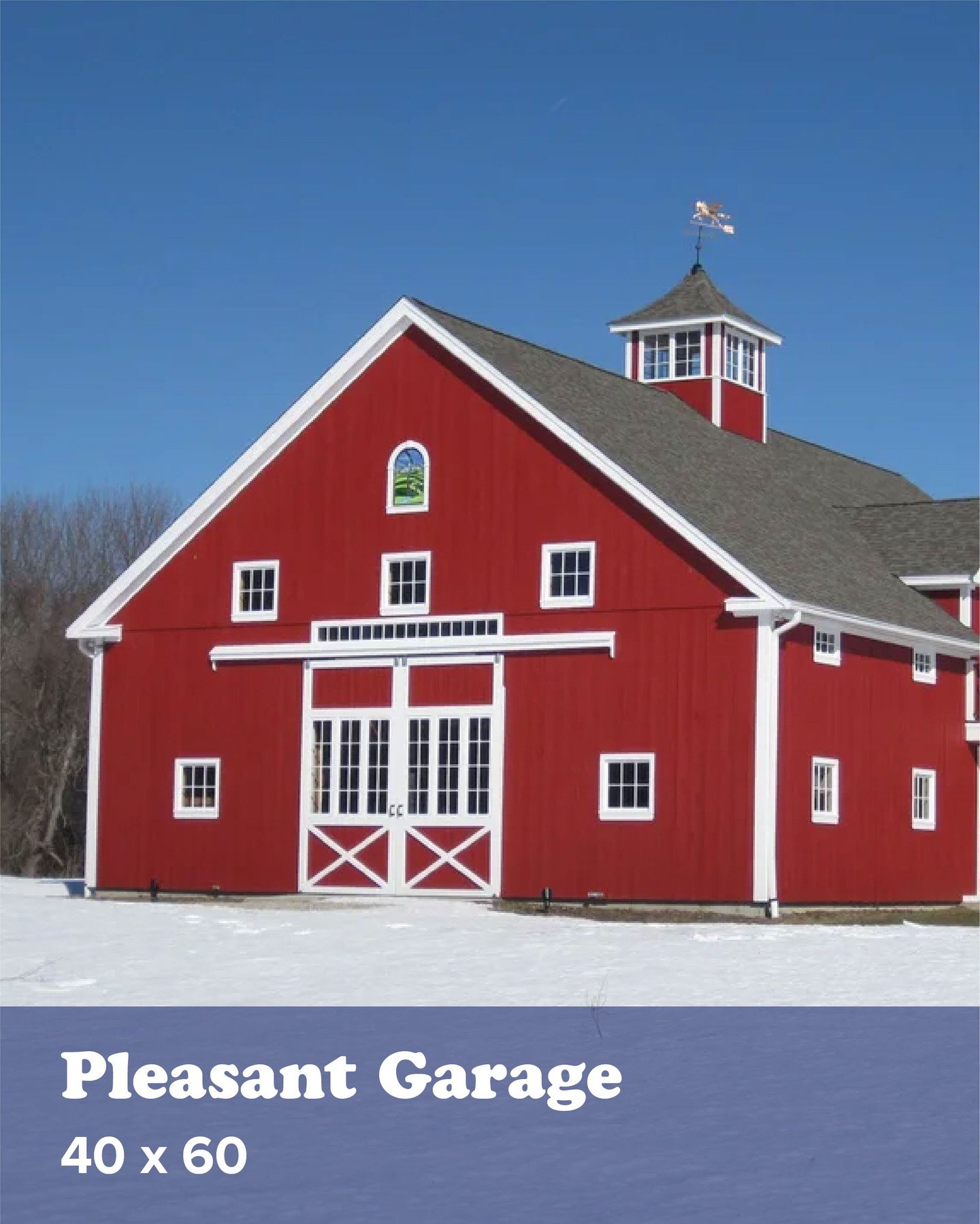 The Pleasant Garage is so large it could be a barn all by itself, with a full loft, a porch off the second level, &amp; 14&rsquo; sliding barn doors!